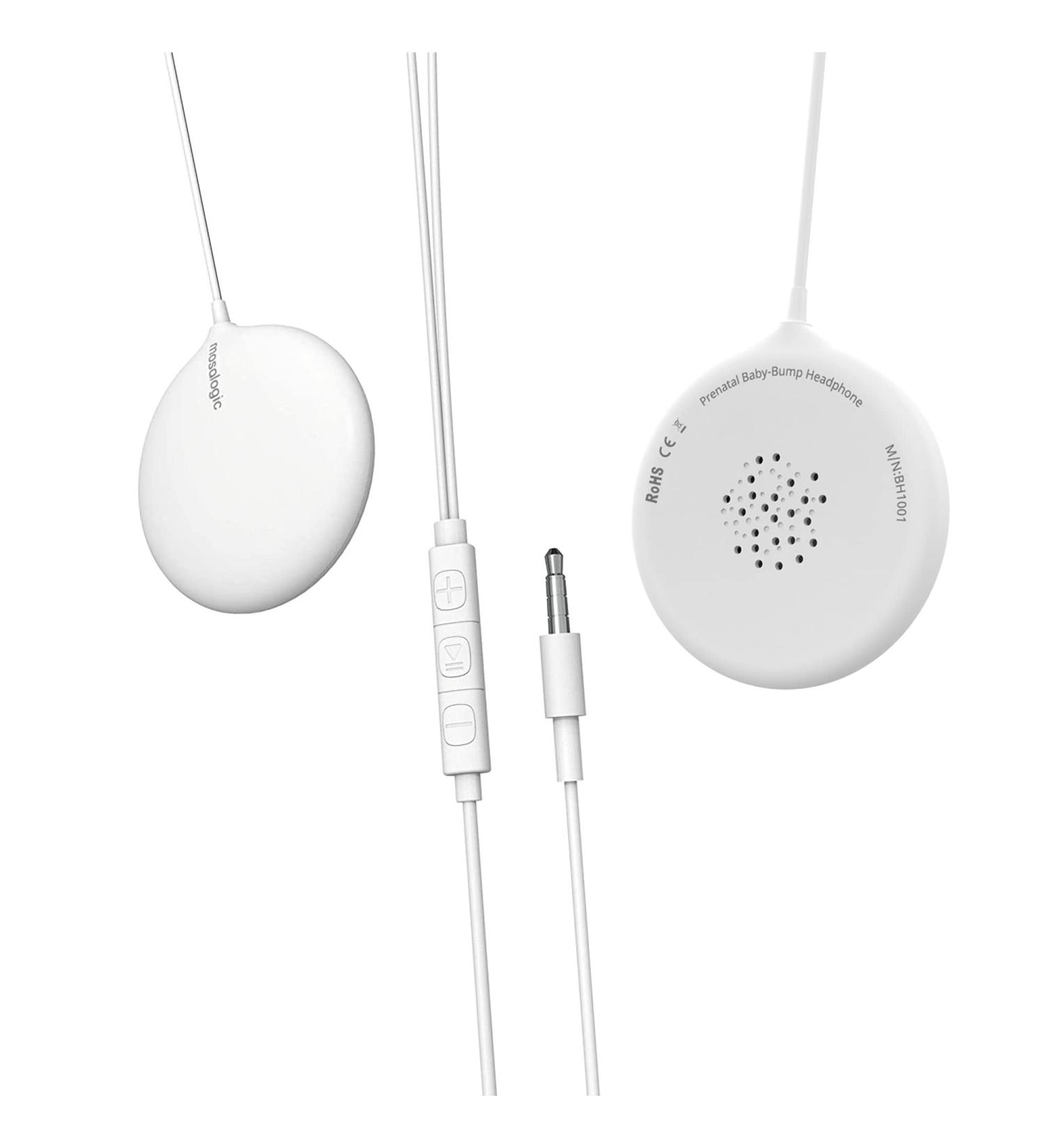 Mosalogic Baby Bump Headphone - Pregnancy Belly Speaker for Music, Voice, and Stories - Pregnancy Gift for Mom to Be - White - Buy Online on GoSupps.com