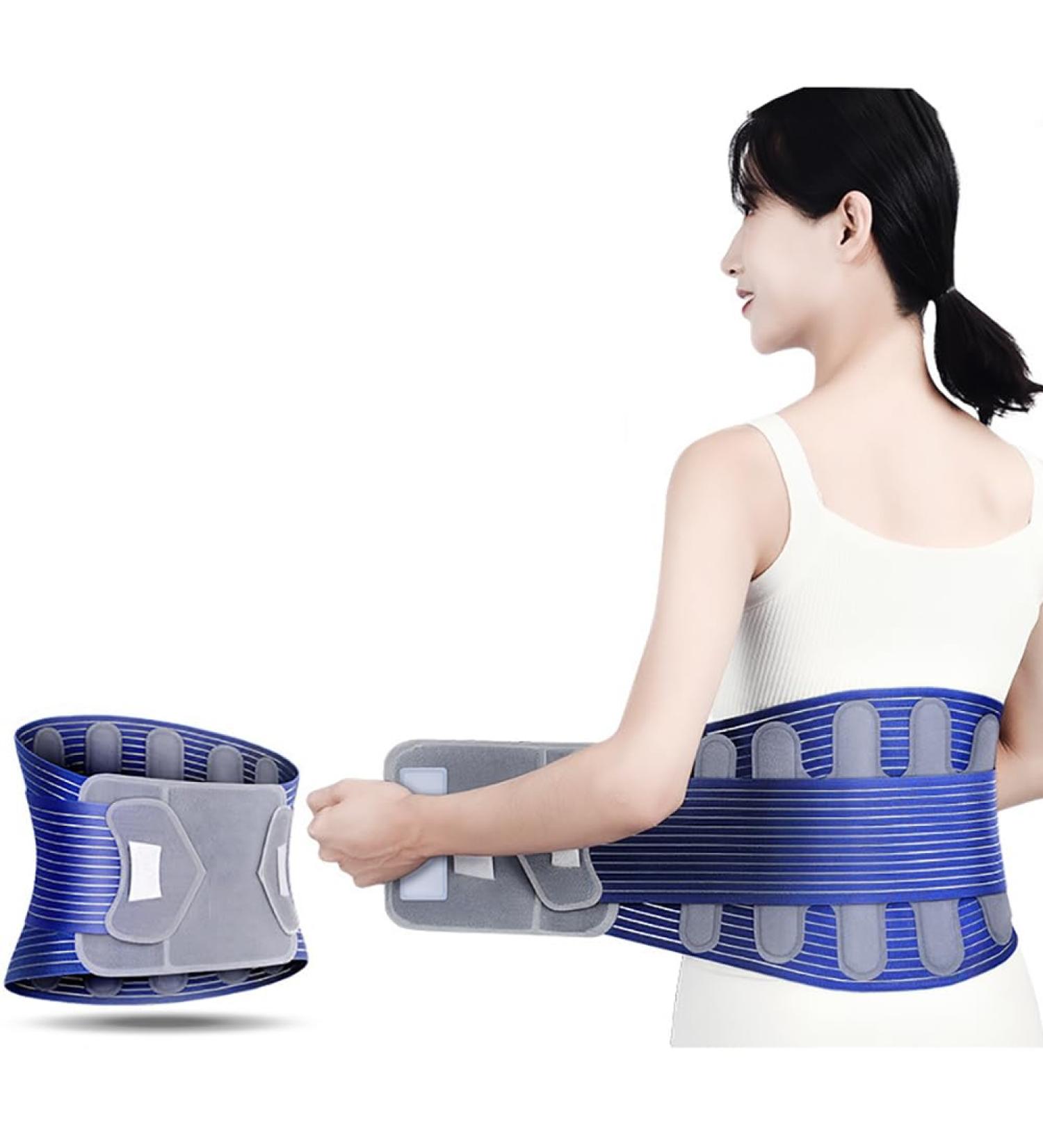 Thyxg Medical Lumbar Spine Back Belt - Herniated Disc Device with Pneumatic Traction & 4 Curved Steel Plate Supports - XL for Effective Lumbar Compression Relief - Buy Online on GoSupps.com