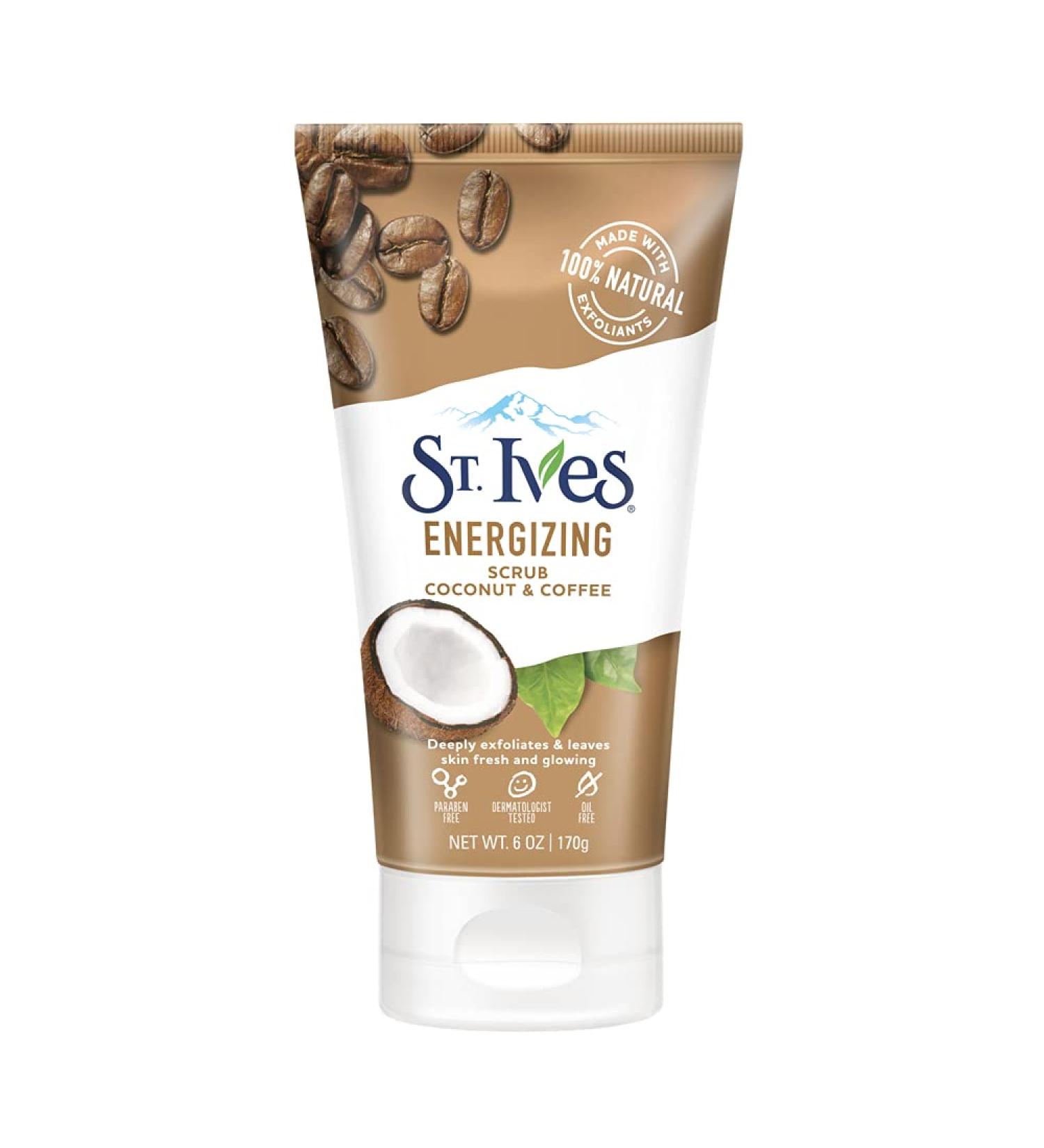 St. Ives Coconut Coffee Scrub 6 oz - Energizing Exfoliating Treatment - Buy Online on GoSupps.com