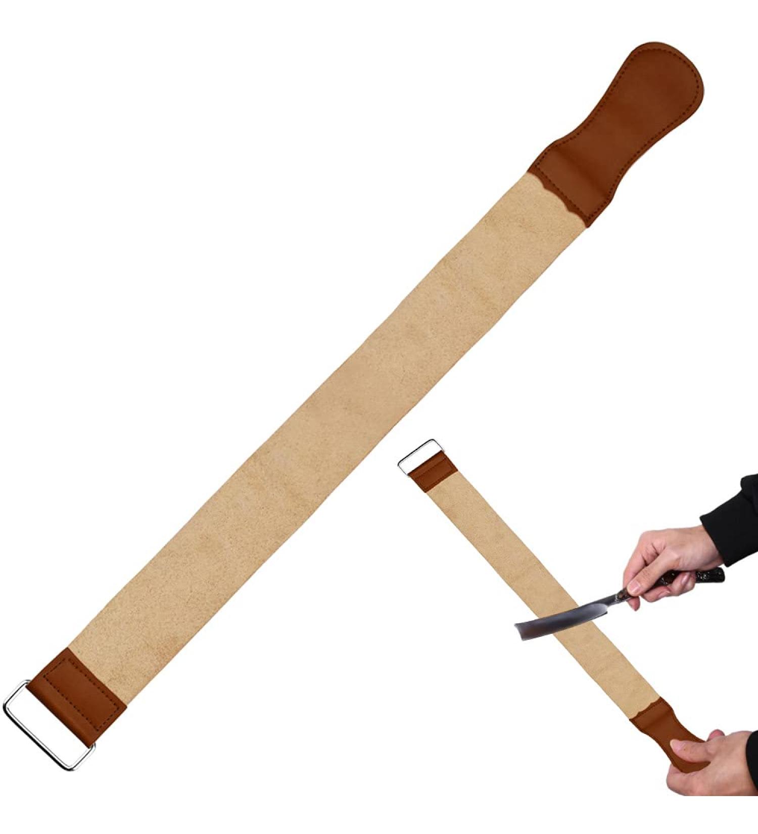 Premium 2-Sided Leather Strop for Knife Grinding - Durable Juchen Leather Ideal for Kitchen Knives - International Shipping Available - Buy Online on GoSupps.com