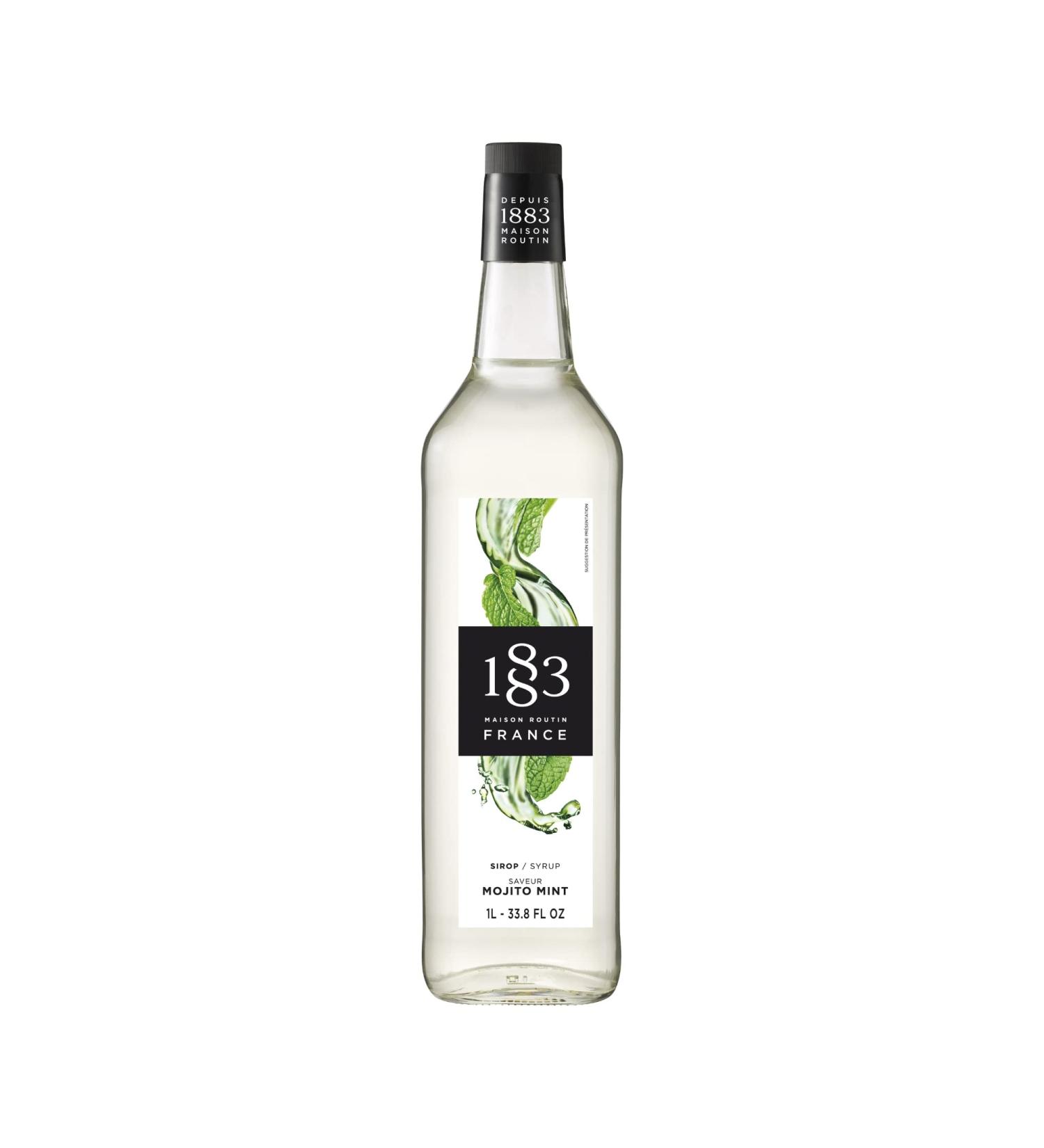 1883 Maison Routin Premium Mojito Mint Syrup for Cocktails Mocktails Coffee & Iced Tea Glass 1L - Buy Online on GoSupps.com