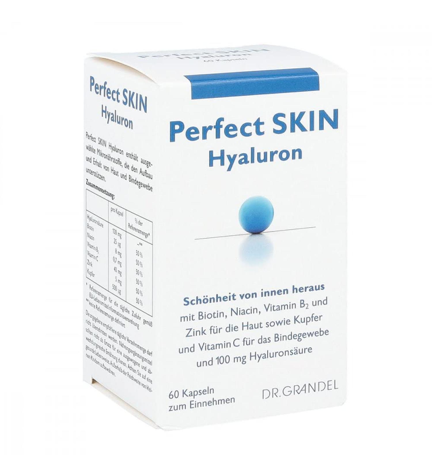 Buy PERFECT Skin Hyaluron Grandel Capsules 60 pcs - Unlock Youthful Glow | International Shipping Available - Buy Online on GoSupps.com