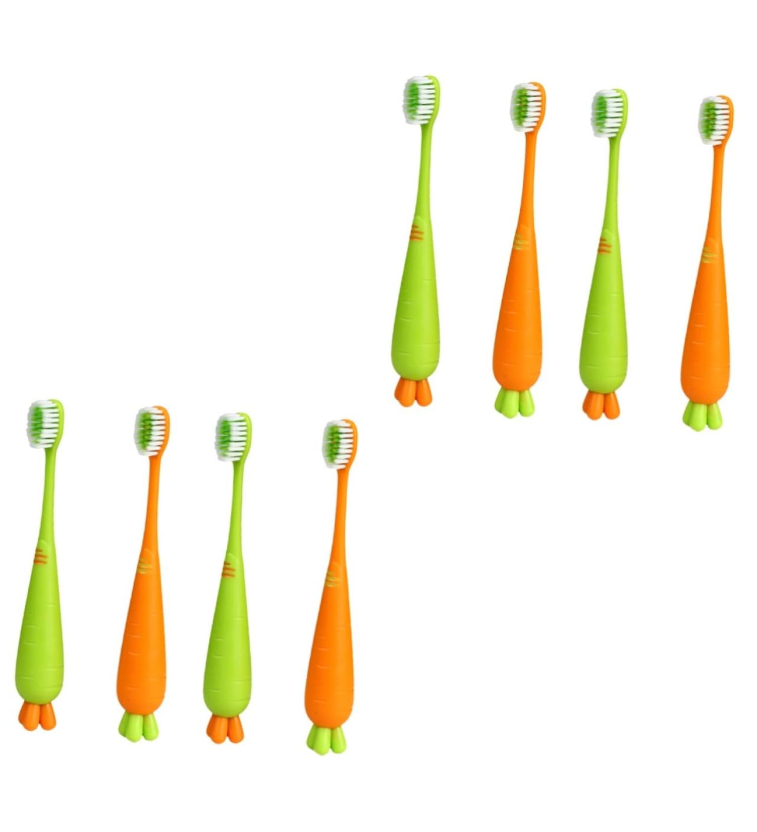 Healeved 8 STK Carrot Manual Toothbrush - Travel & Home Oral Care for Kids - Buy Online on GoSupps.com