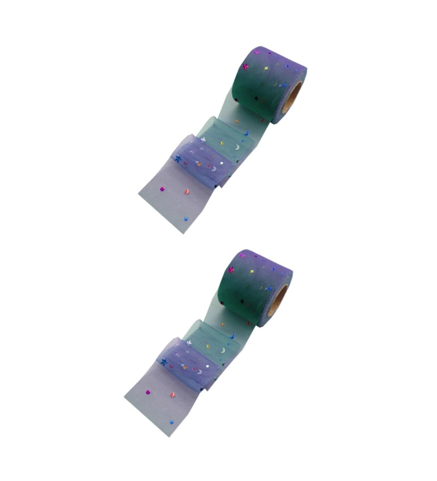 Hemoton 2pcs Lace Fabric Lace Trim Tulle Ribbon Sheer Ribbon Tutu Ribbon Gauze Ribbon Skirt Spool Purplex2pcs 6x6x6cmx2pcs - Buy Online on GoSupps.com