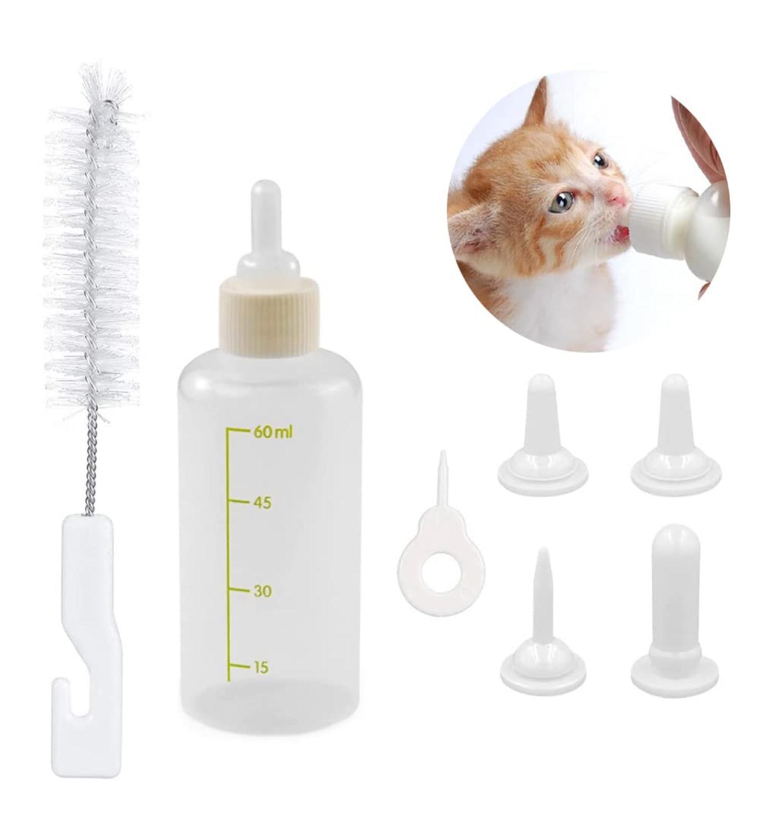 Taihe 60ml Pet Baby Bottle Kit - Durable Silicone Milk Feeder for Newborn Puppies & Kittens - Buy Online on GoSupps.com