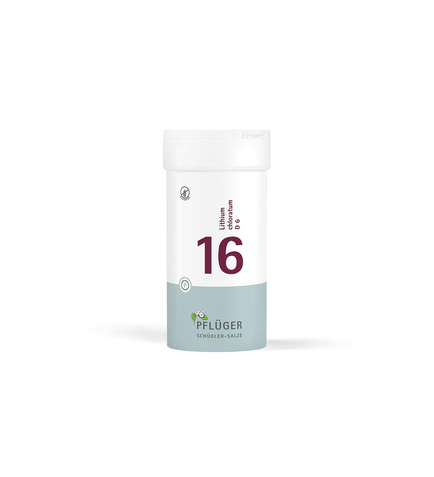 PFL GER Sch ler Salts No. 16 Lithium chloratum D6 - 400 Gluten-Free Tablets for Nerve & Joint Support | International Shipping Available - Buy Online on GoSupps.com
