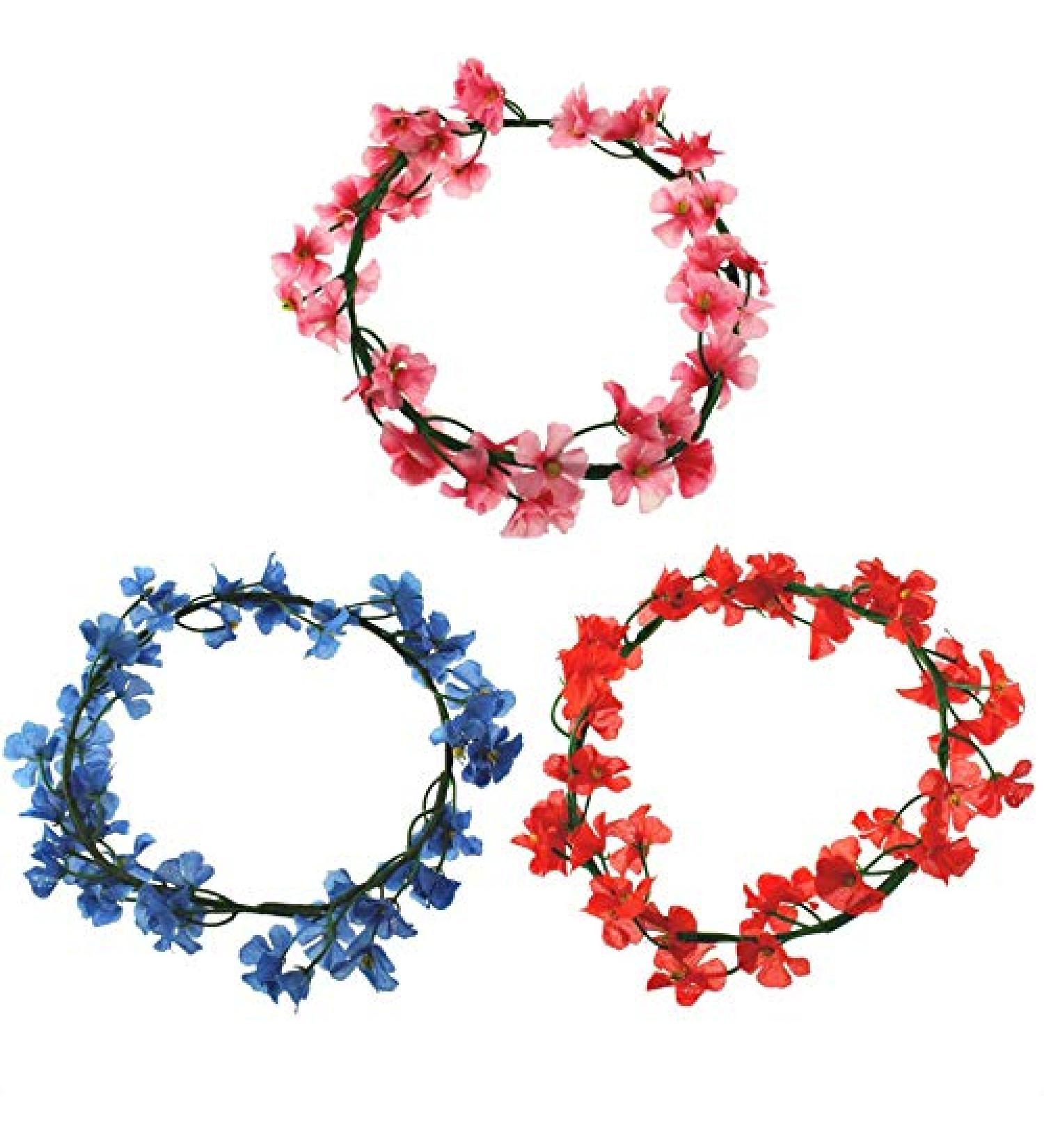 Zac's Alter Ego Set of 3 Flower Garlands - Weddings Festivals Fancy Dress