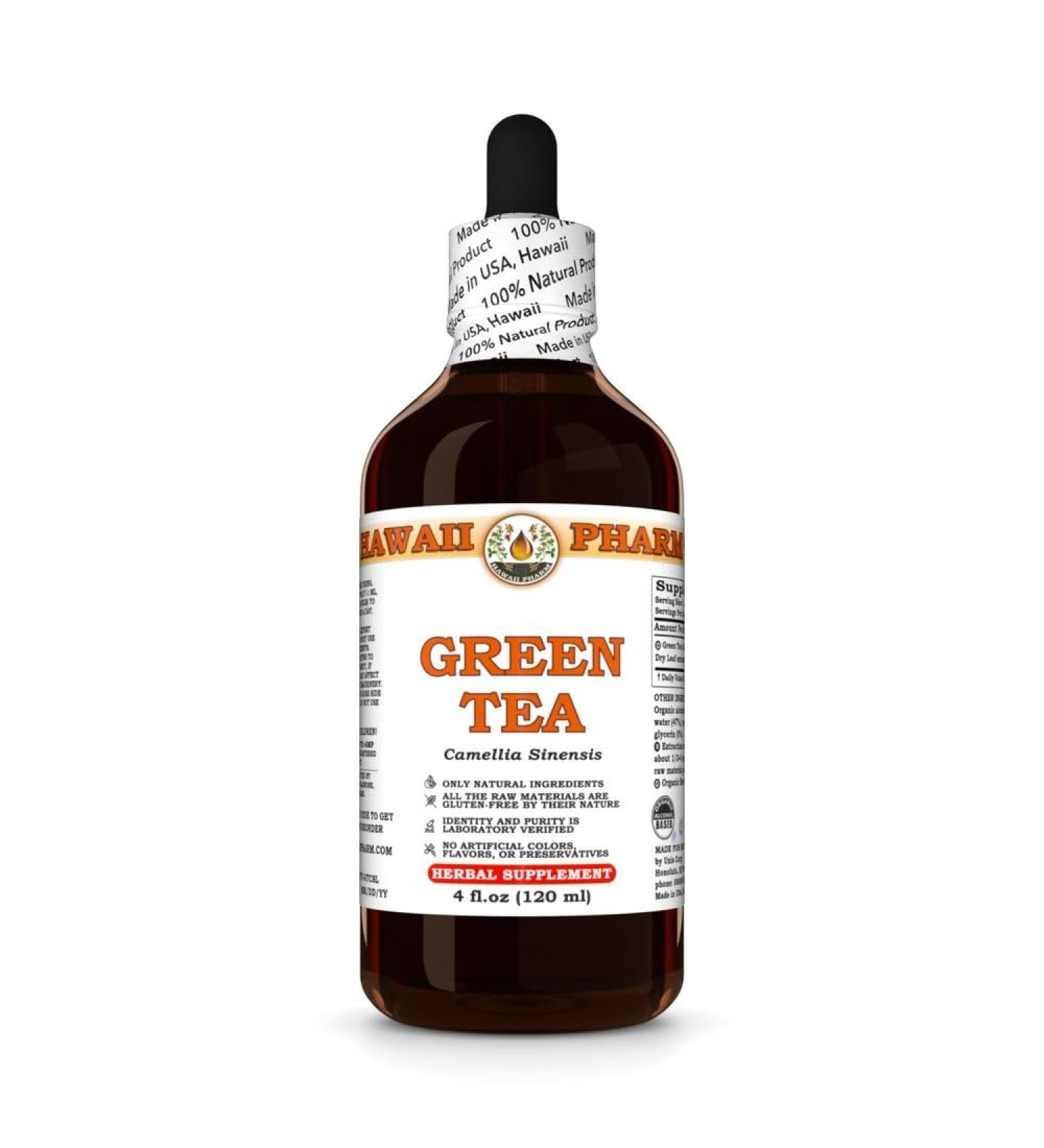 Green Tea (Camellia Sinensis) Dry Leaf Tincture, Made in Hawaii, All Natural, Vegan, Pure Liquid Extract - 4 fl.oz 4 Fl Oz (Pack of 1) - Buy Online on GoSupps.com