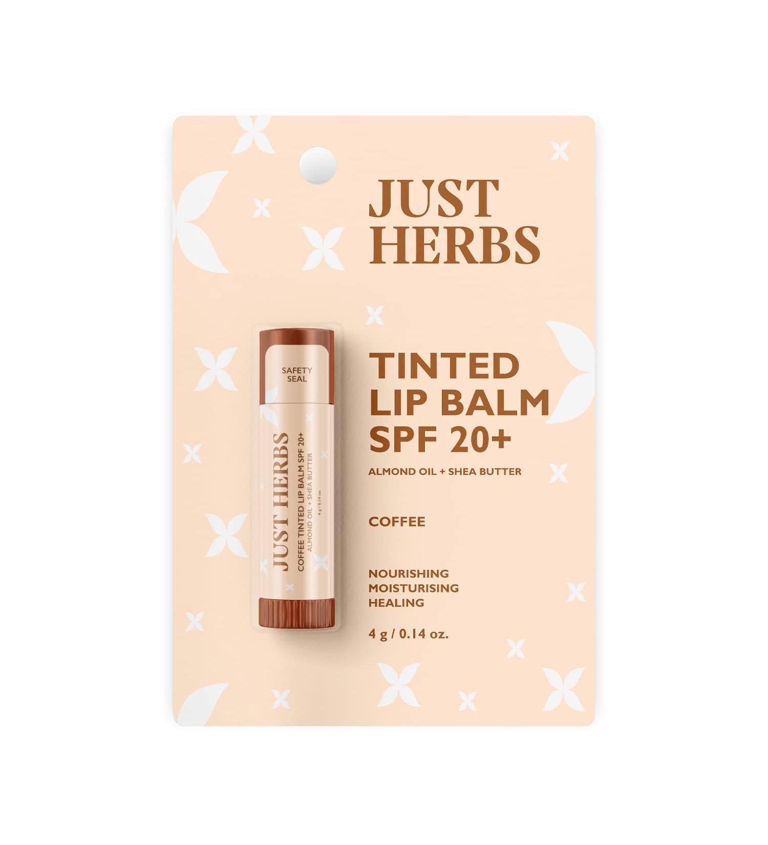 Tinted Lip Balm for Men & Women | SPF 20+ | Moisturizes & Nourishes Dark Lips | Vegan | 4gm Coffee - Buy Online on GoSupps.com