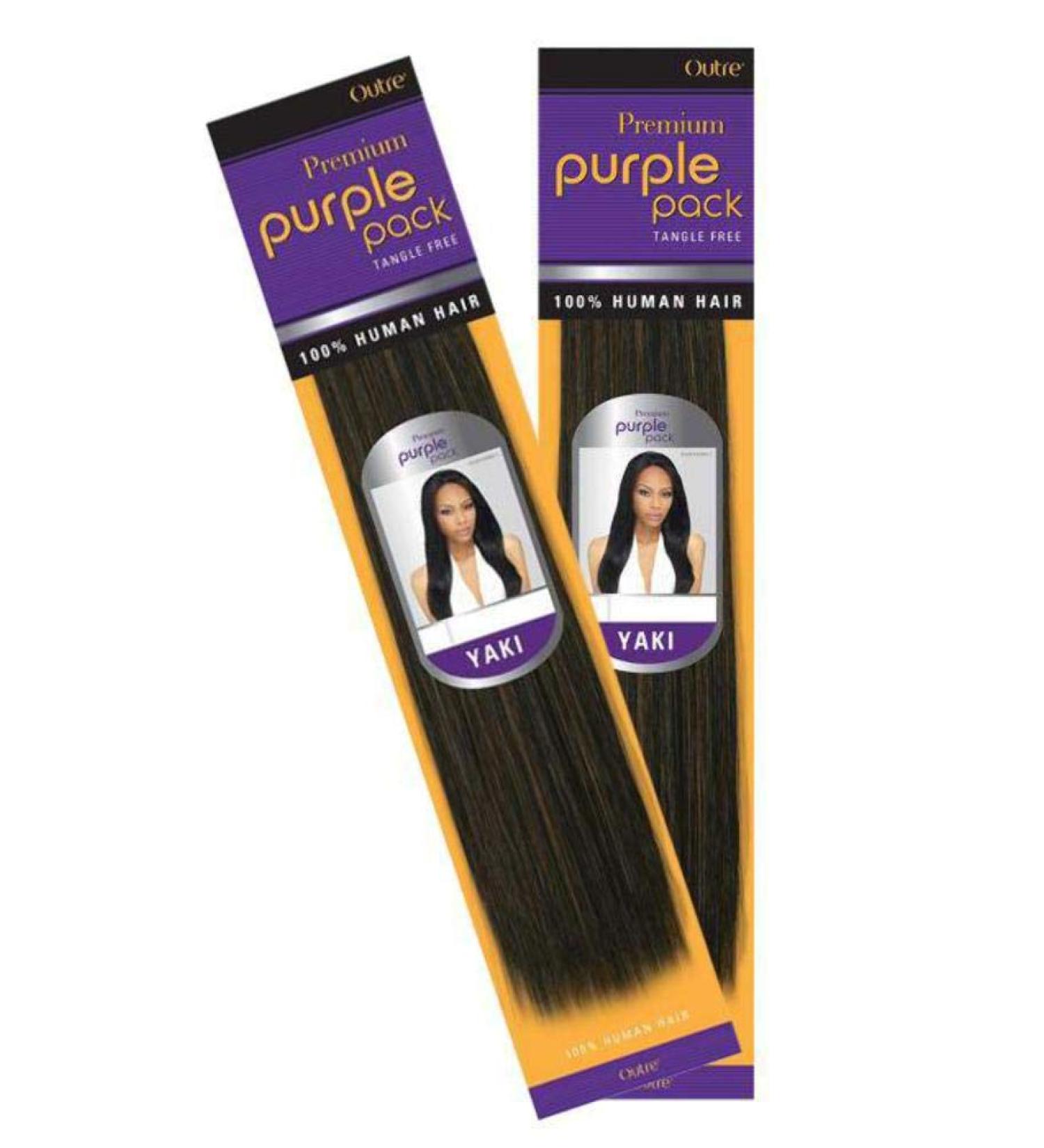 Outre Purple Pack 100% Human Hair Weave (10 inches  1(Jet Black)) 10 Inch (Pack of 1) 1