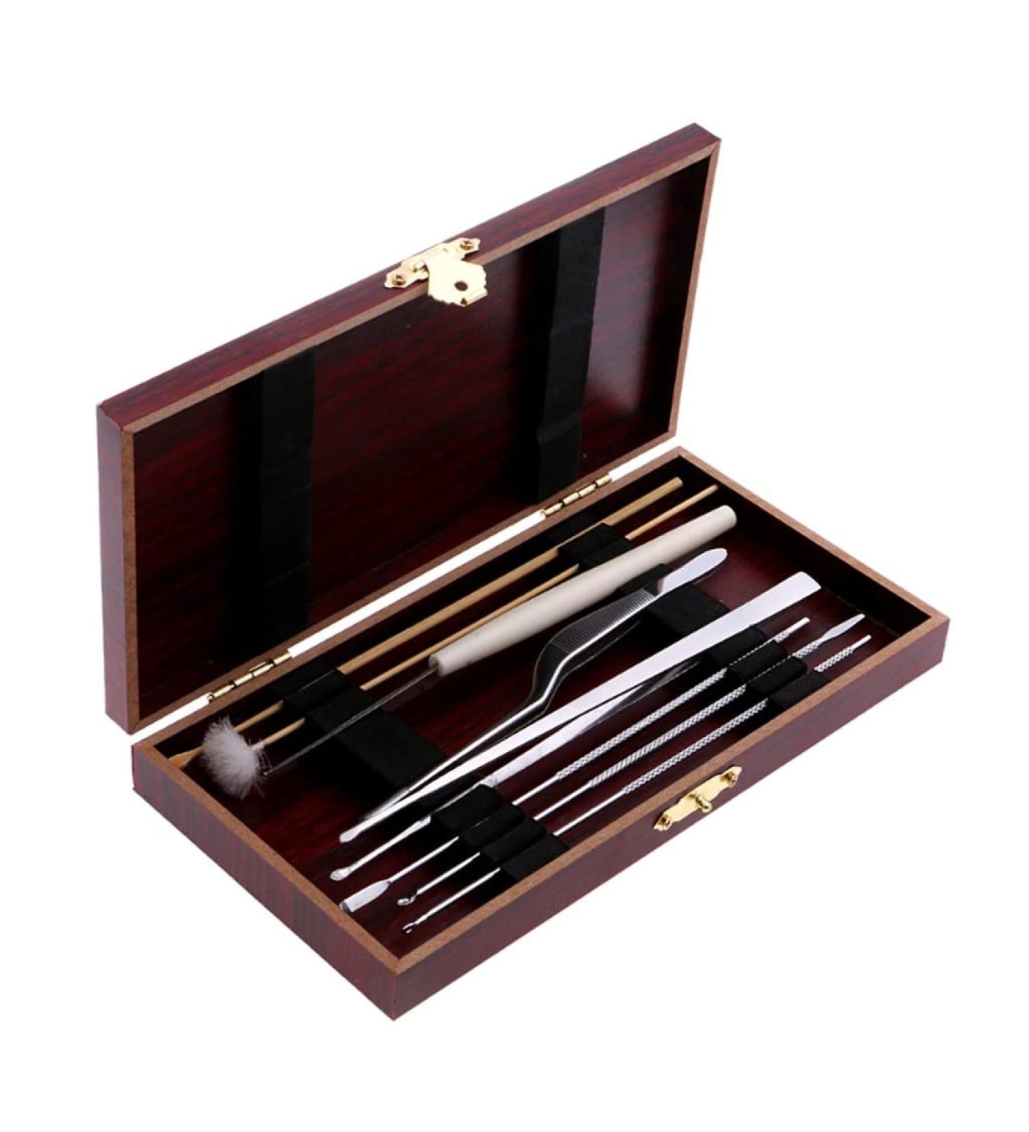 KXDFDC Ear Tool Set - Wooden Box Ear Pick Cleaning Kit - Buy Online on GoSupps.com