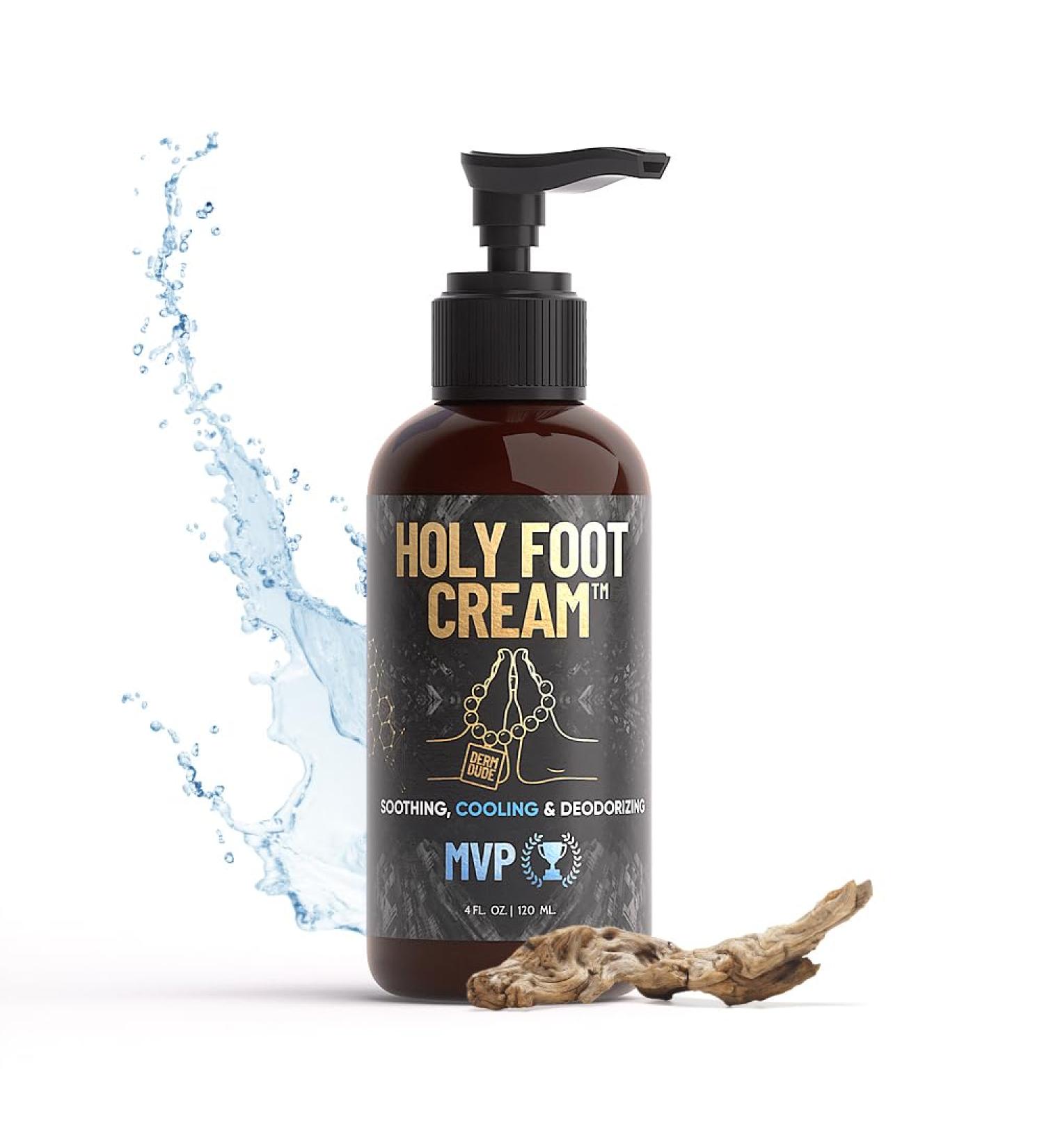 Buy Derm Dude Holy Foot Cream - Moisturizing Foot Cream for Dry Cracked Heels & Odor Elimination | With Arrowroot Deoplex Aloe | MVP Scent - Fast International Shipping - Buy Online on GoSupps.com