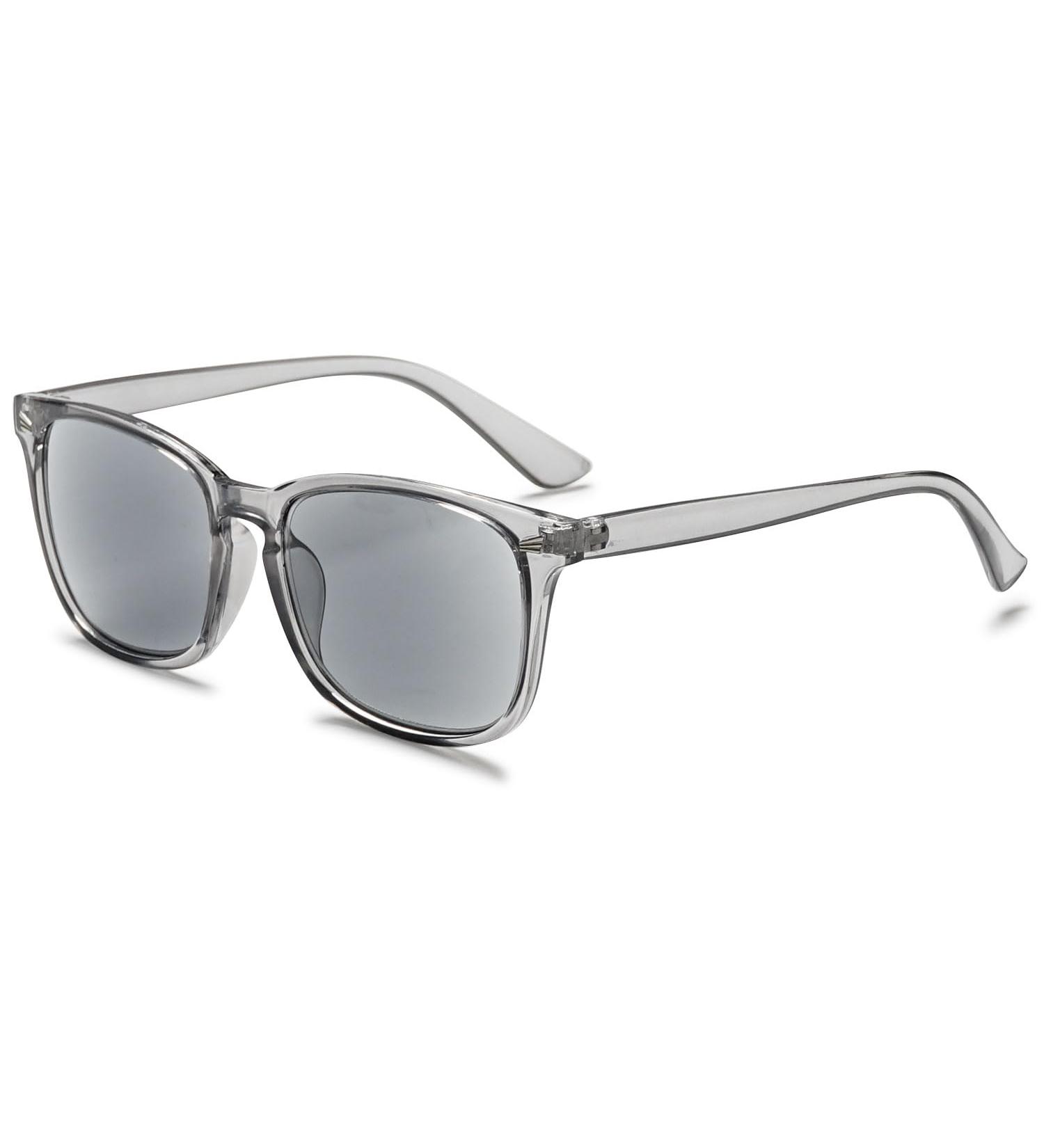 Vevesmundo Reading Glasses with Sun Protection - Stylish 2.75x Visual Aid Sunglasses for Men & Women | Gray Sunny Reading Glasses - Buy Online on GoSupps.com