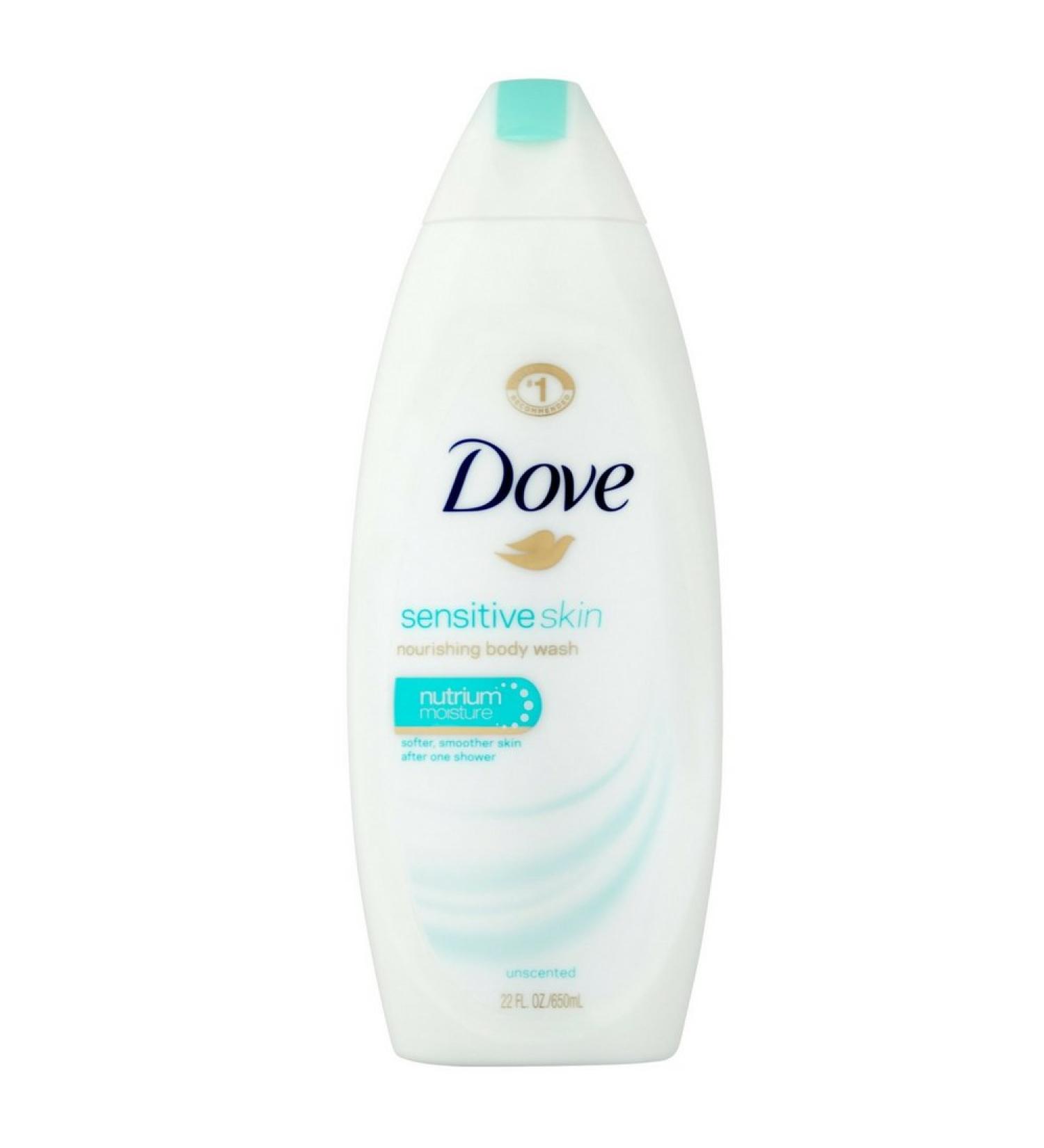 Dove Body Wash Sensitive Skin Unscented 22 Ounce (650ml) (2 Pack) Unscented 22 Fl Oz (Pack of 2)