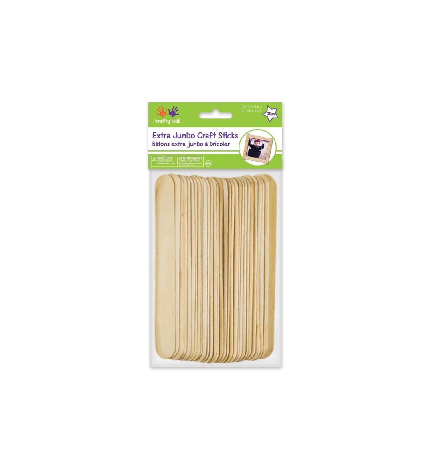 Extra Jumbo Craft Sticks-Natural 7.9 inch x 0.8 inch 25/Pk