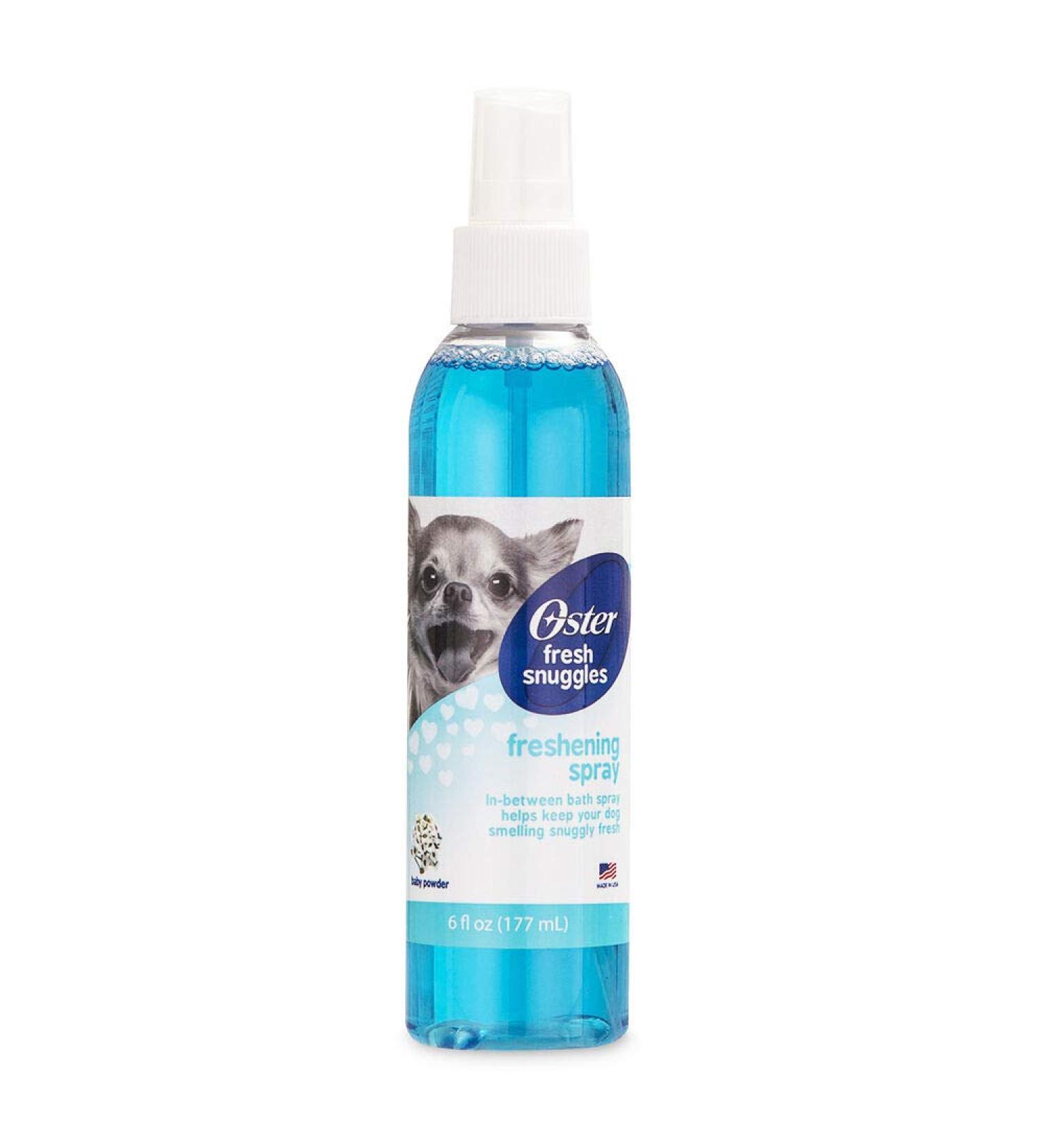 Snuggles DOGS FRESHENING SPRAY BABY POWDER SCENT 100% Free Alcohol Compatible With Oster Fresh