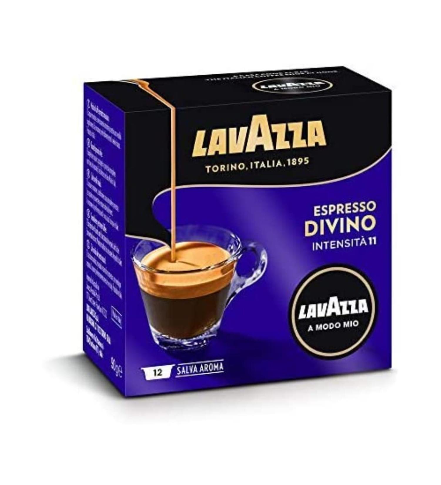 LAVAZZA - Cafe Espresso Divino - A Modo Mio Capsule Coffee - 100% Arabica - 12 Lavazza A Modo Mio Compatible Capsules - Buy Online on GoSupps.com