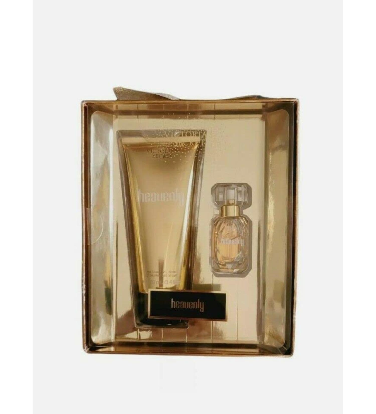 Victoria eavenly 3.4 fl oz Scent Lotion and eau de perfume box set travel size