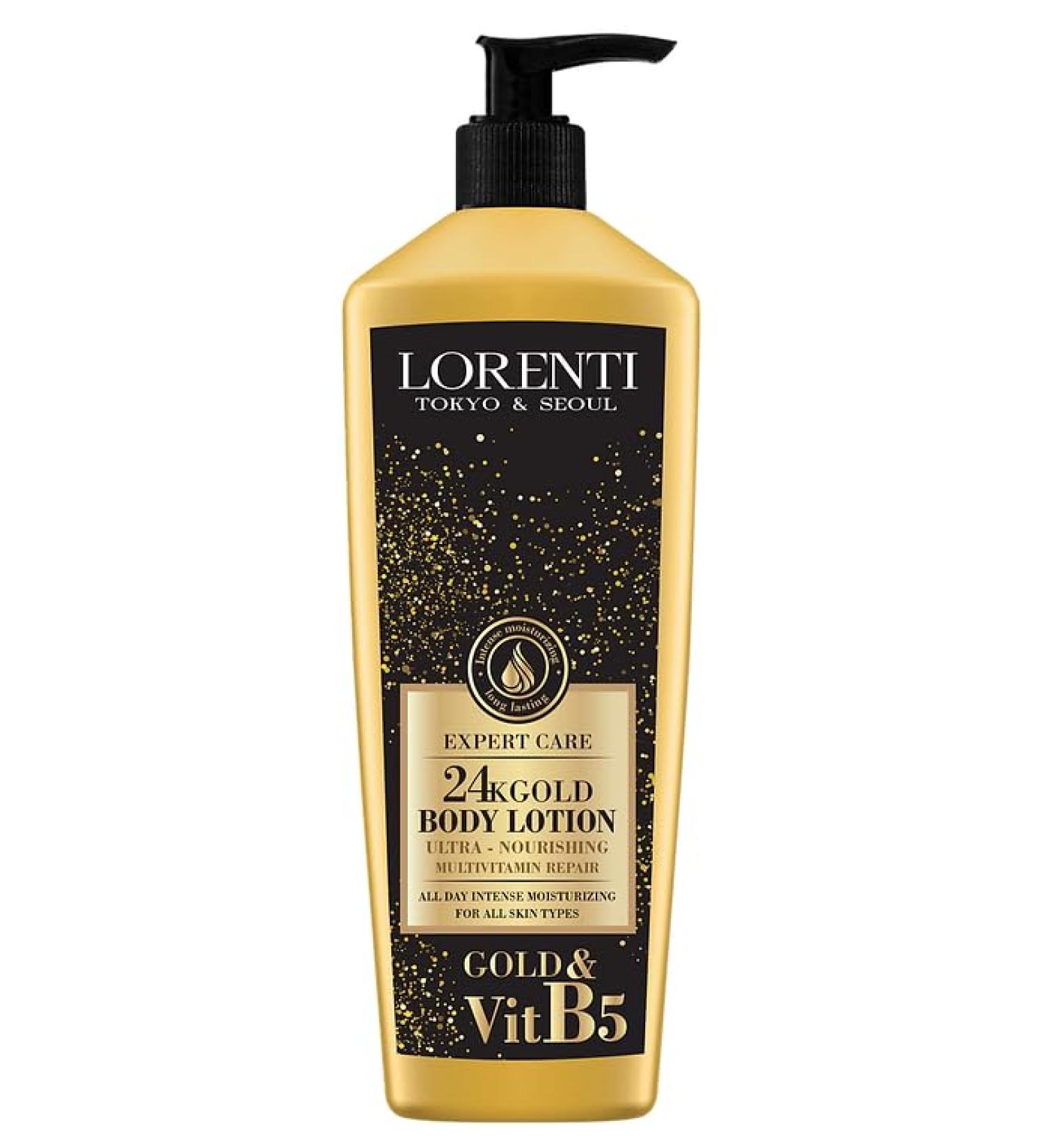 Lorenti Body Cream Lotion | 24K Gold Body Lotion | Ultra Nourishing Multi Vitamin Repair 400ml - Buy Online on GoSupps.com