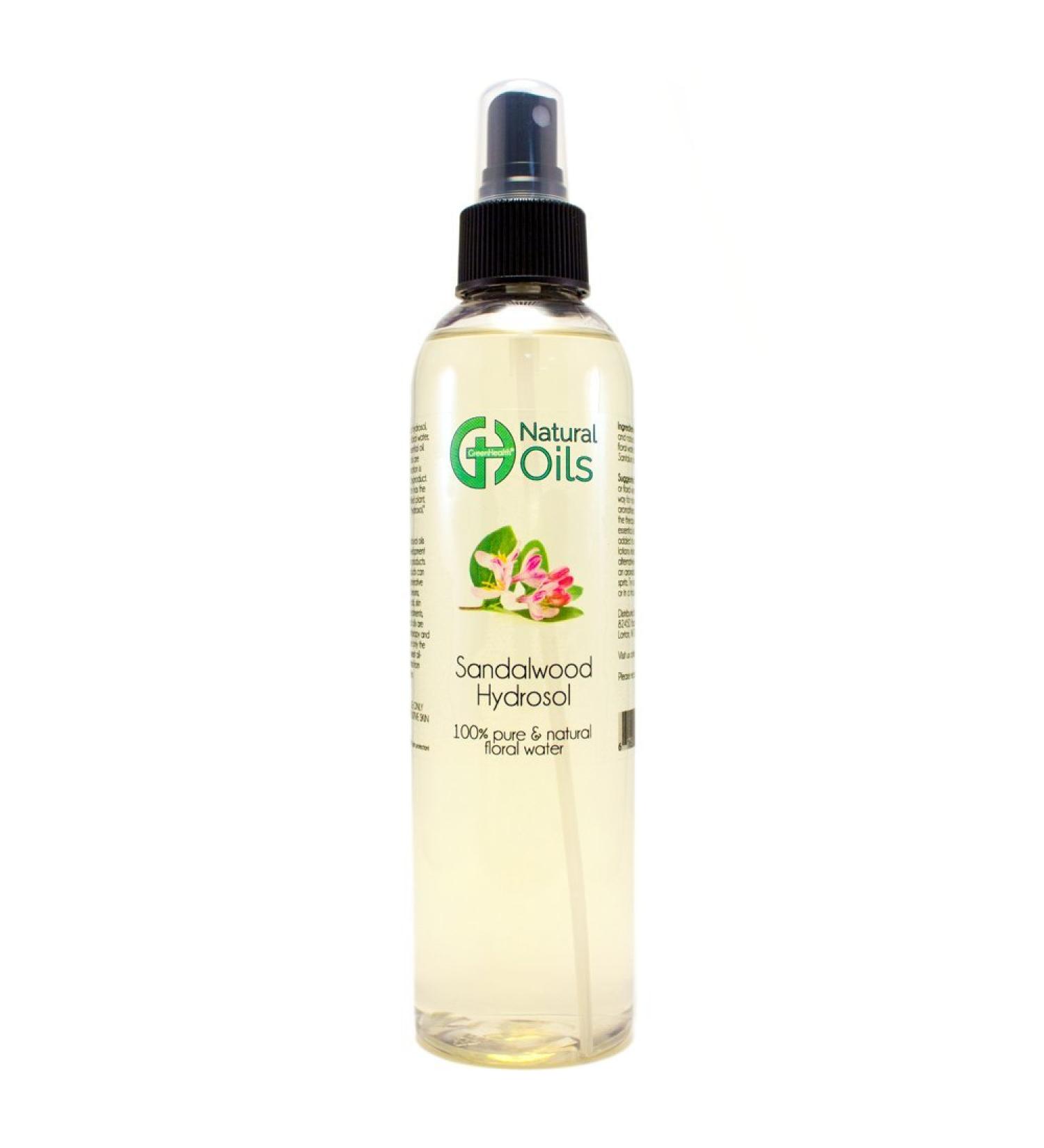 GreenHealth 8 fl oz Sandalwood Hydrosol (Floral Water) with Spray Cap - Buy Online on GoSupps.com
