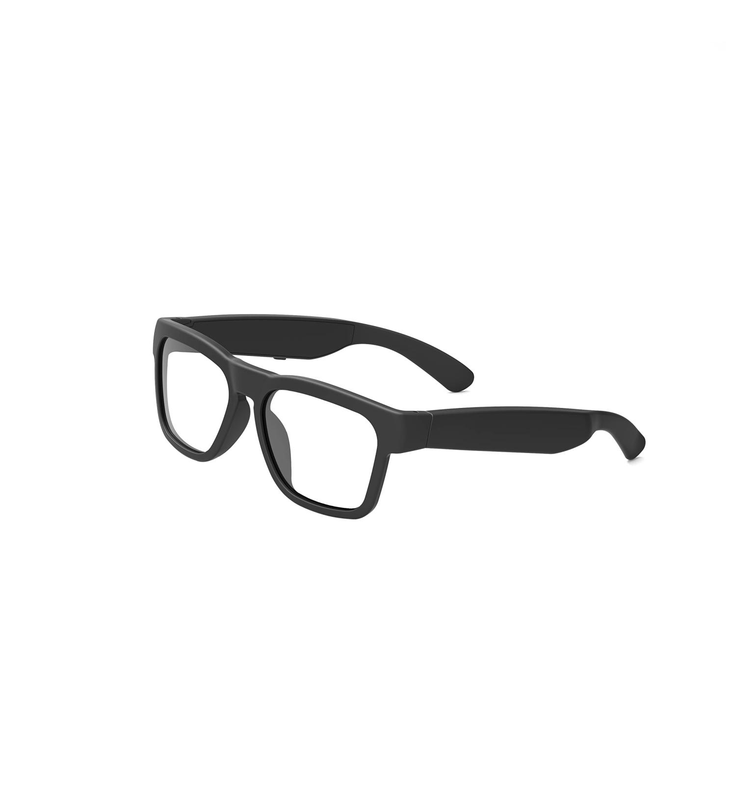 OhO Sunshine Safety Glasses with Voice Control | Open Ear Style for Music & Calls | UV400 Blue Light Blocking Lens for Gaming, Reading, Computer | Black-Blue Lens - Buy Online on GoSupps.com