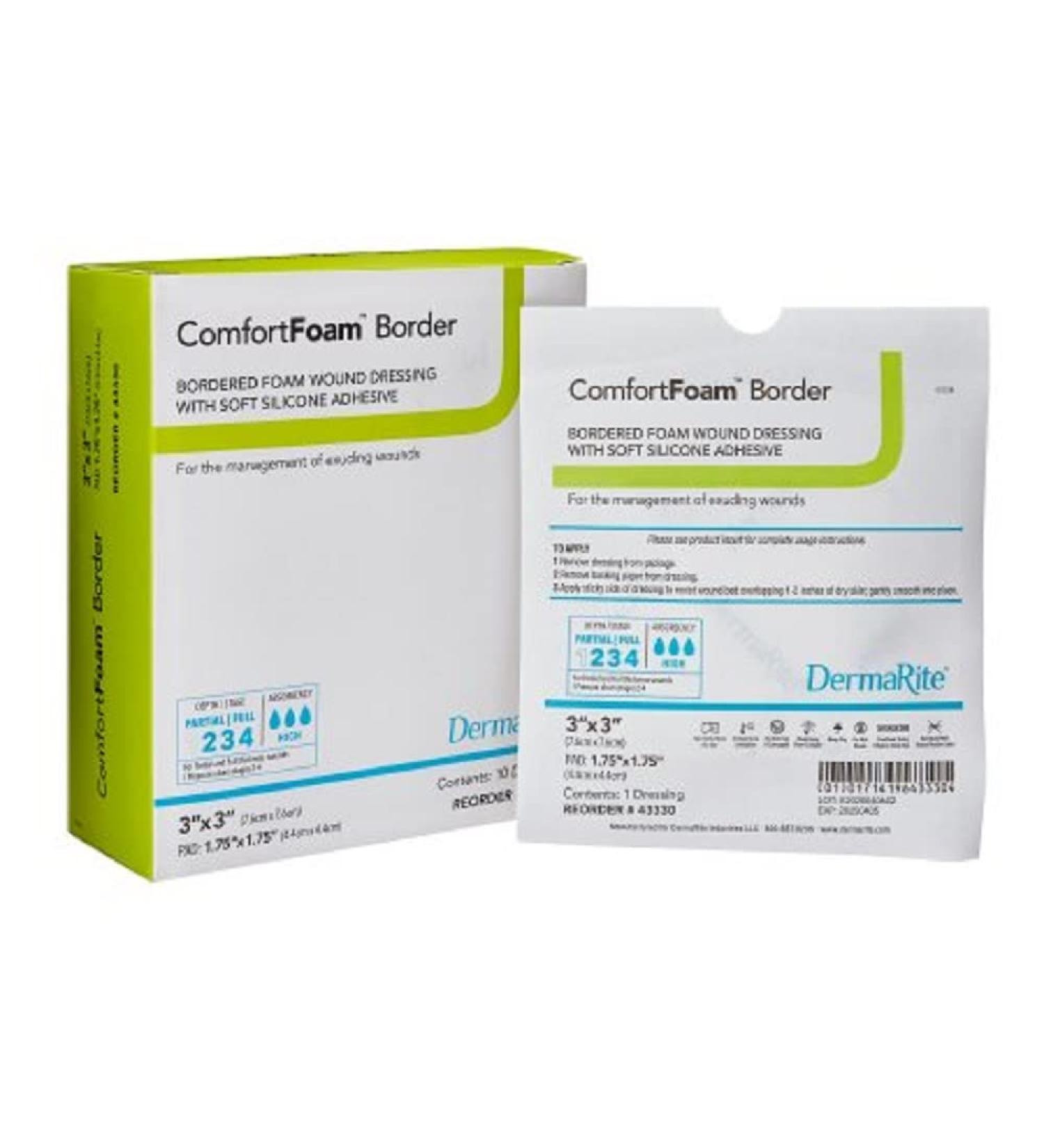 ComfortFoam Border Dressing - Item Number 43330BX - 3 x3 - 10 Each / Box