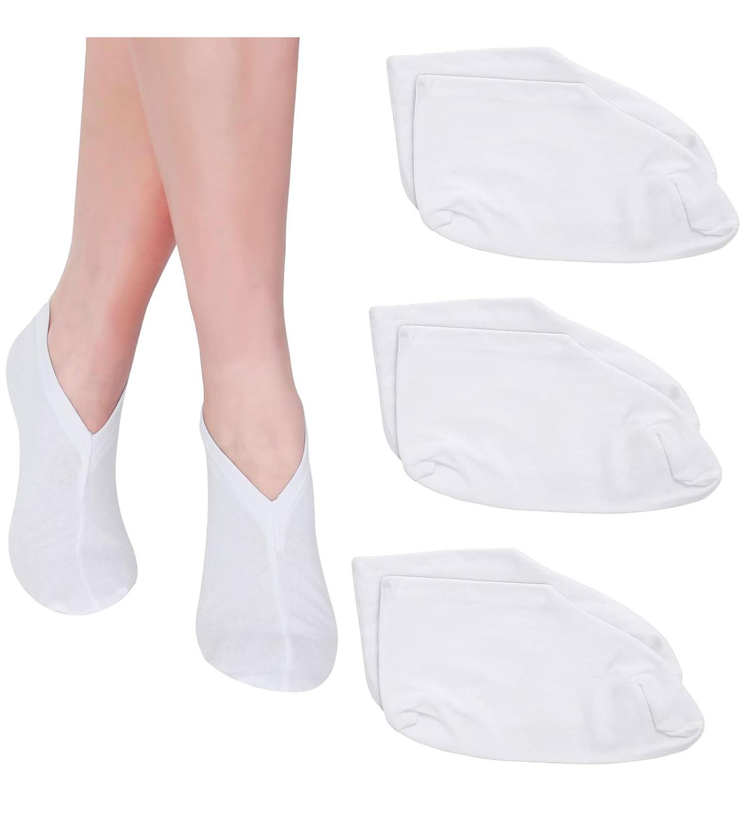 3 Pairs Moisturizing Socks Overnight Spa Socks for Dry Feet Cotton Moisture Enhancing Socks Cosmetic Moisturizing Socks for Women and Men White - Buy Online on GoSupps.com