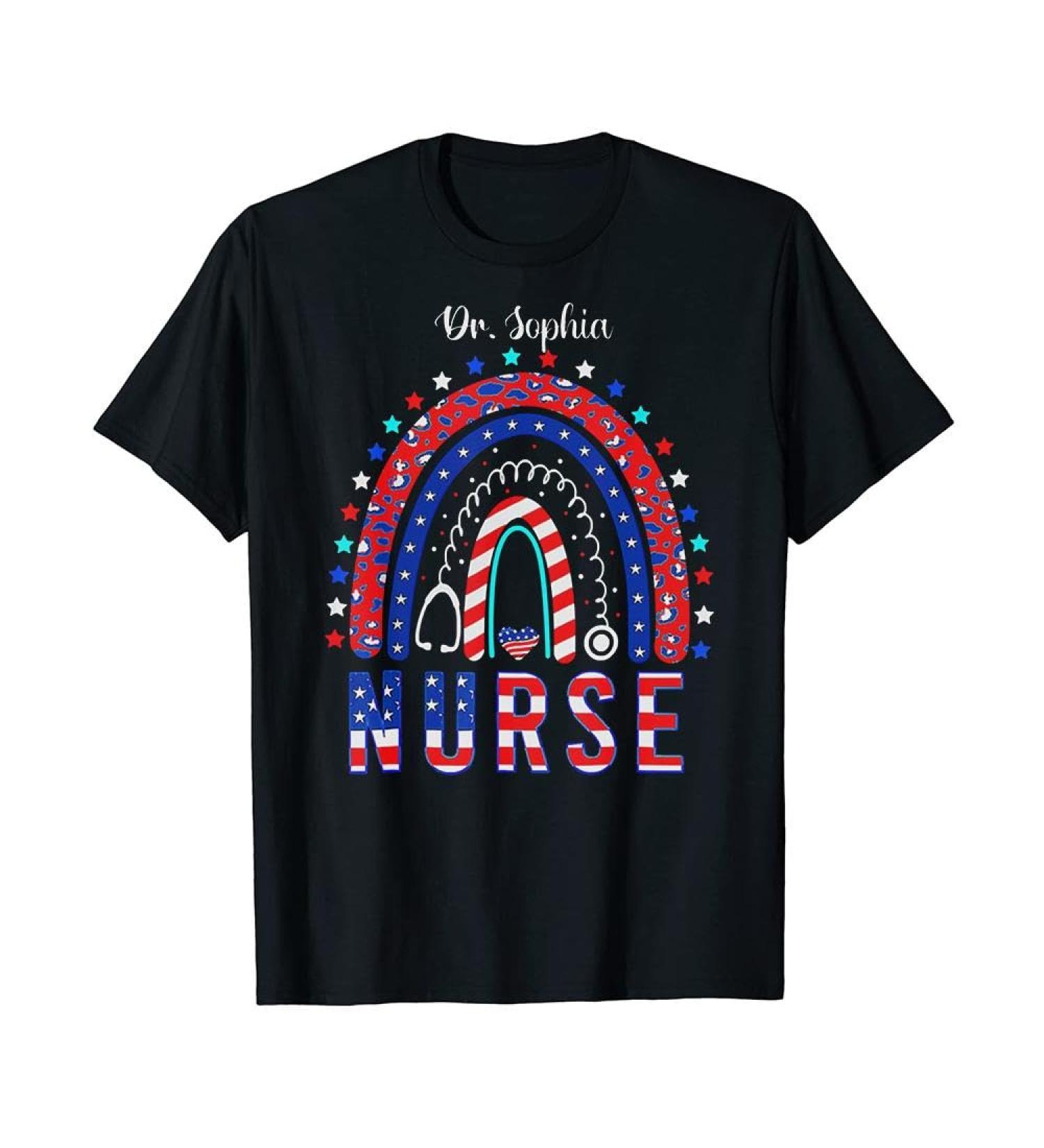 Personalized Nurse Shirt - Funny Gifts for Nurses | Custom Name Tee for Nurse's Day & 4th of July - Buy Online on GoSupps.com