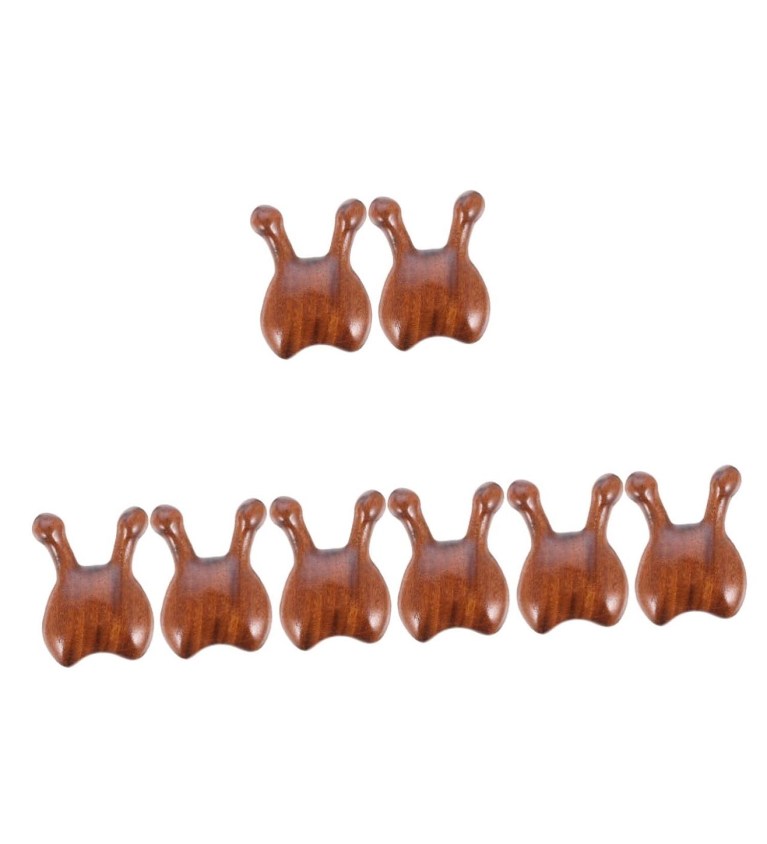 FRCOLOR Sandalwood Massage Comb & Eye Massager Set - 8-Piece Wooden Health Tools for Scalp & Nose Massage - 5.7x4.0x1.8cm - Buy Online on GoSupps.com