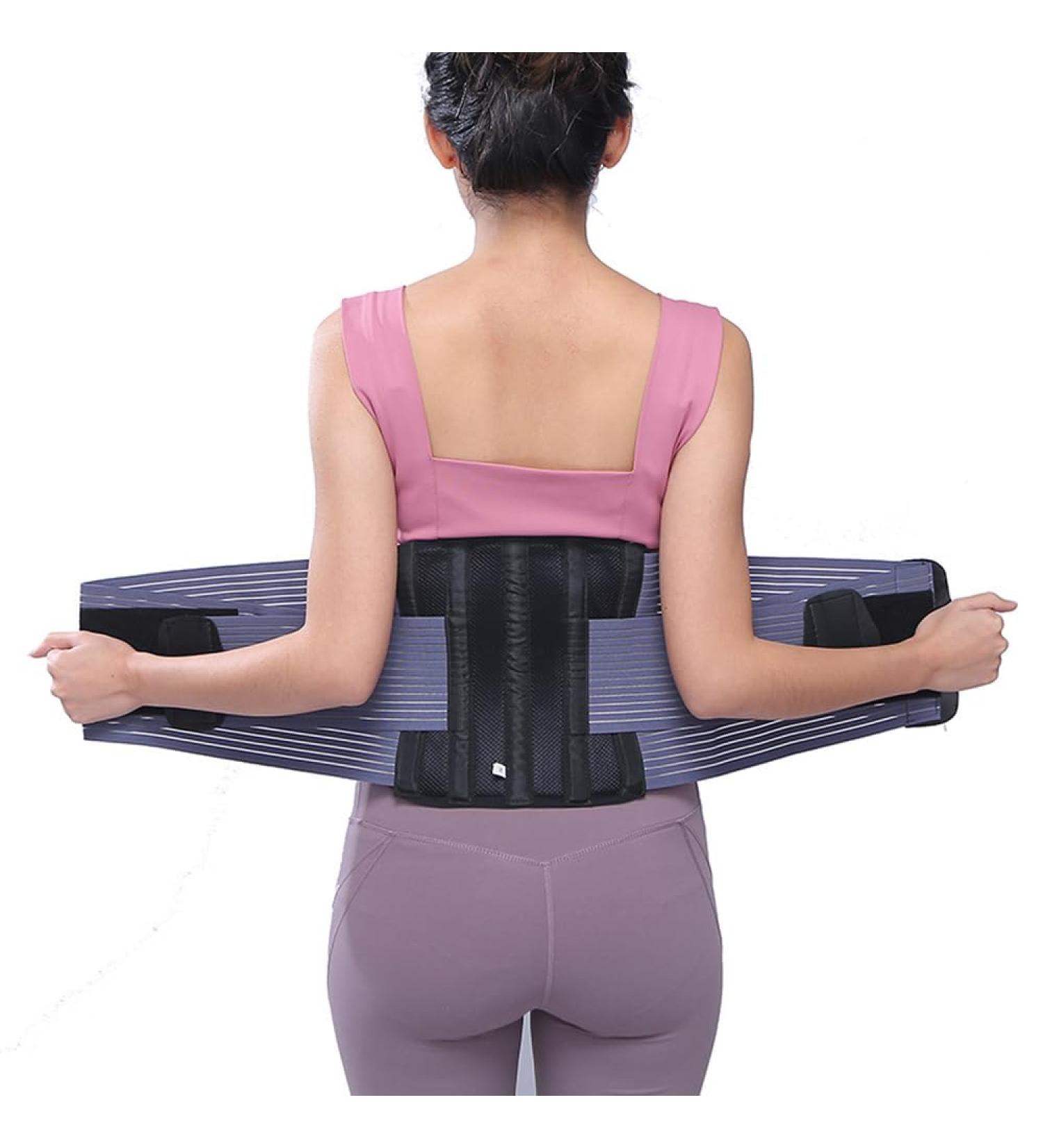 Breathable Unisex Lumbar Support Belt - Adjustable XXL Lower Back Bandage for Pain Relief & Spine Decompression - Buy Online on GoSupps.com