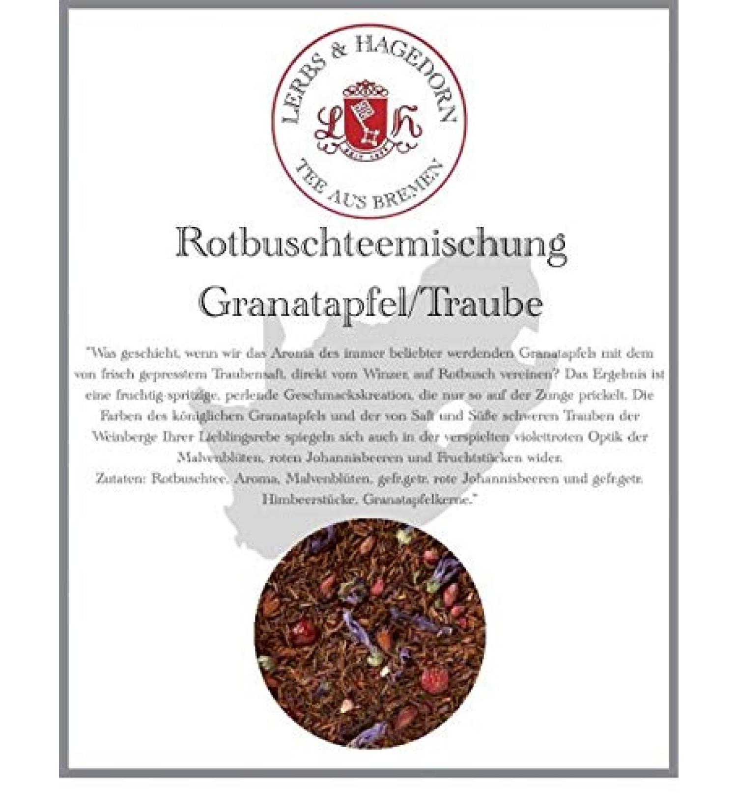  Lerbs & Hagedorn Rotbuschteemischung Pomegranate and Grape 1 kg - Buy Online on GoSupps.com
