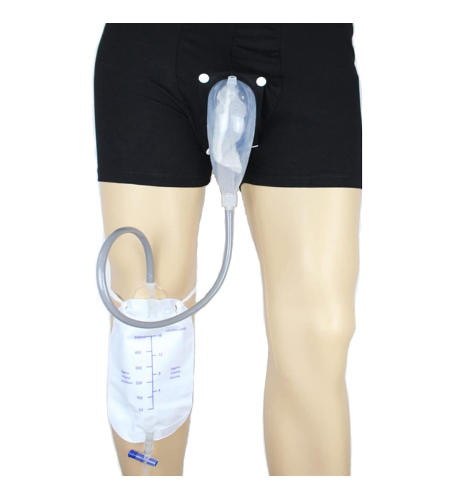 Male Urine Collector | Wearable Urine Collection Bag for Men | Portable External Catheter Device with Two 500ml Reusable Urine Bags - Shop Now - Buy Online on GoSupps.com