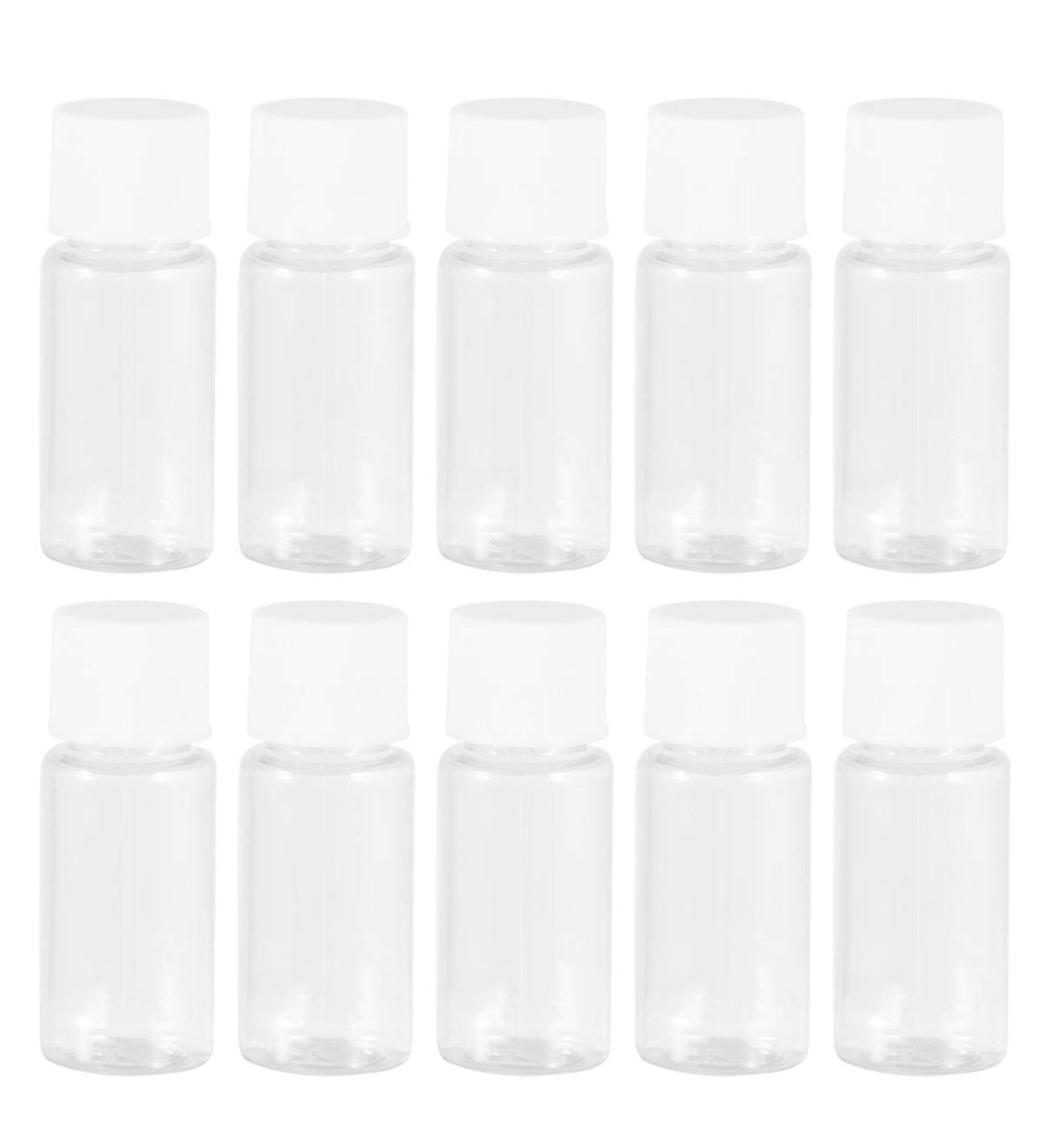 FRCOLOR 25pcs Mini Sample Bottles 10ml/0.33oz Refillable Transparent Toiletry Liquids Shampoo Lotion Bottles Containers Dispenser for Cosmetic Sample - Buy Online on GoSupps.com