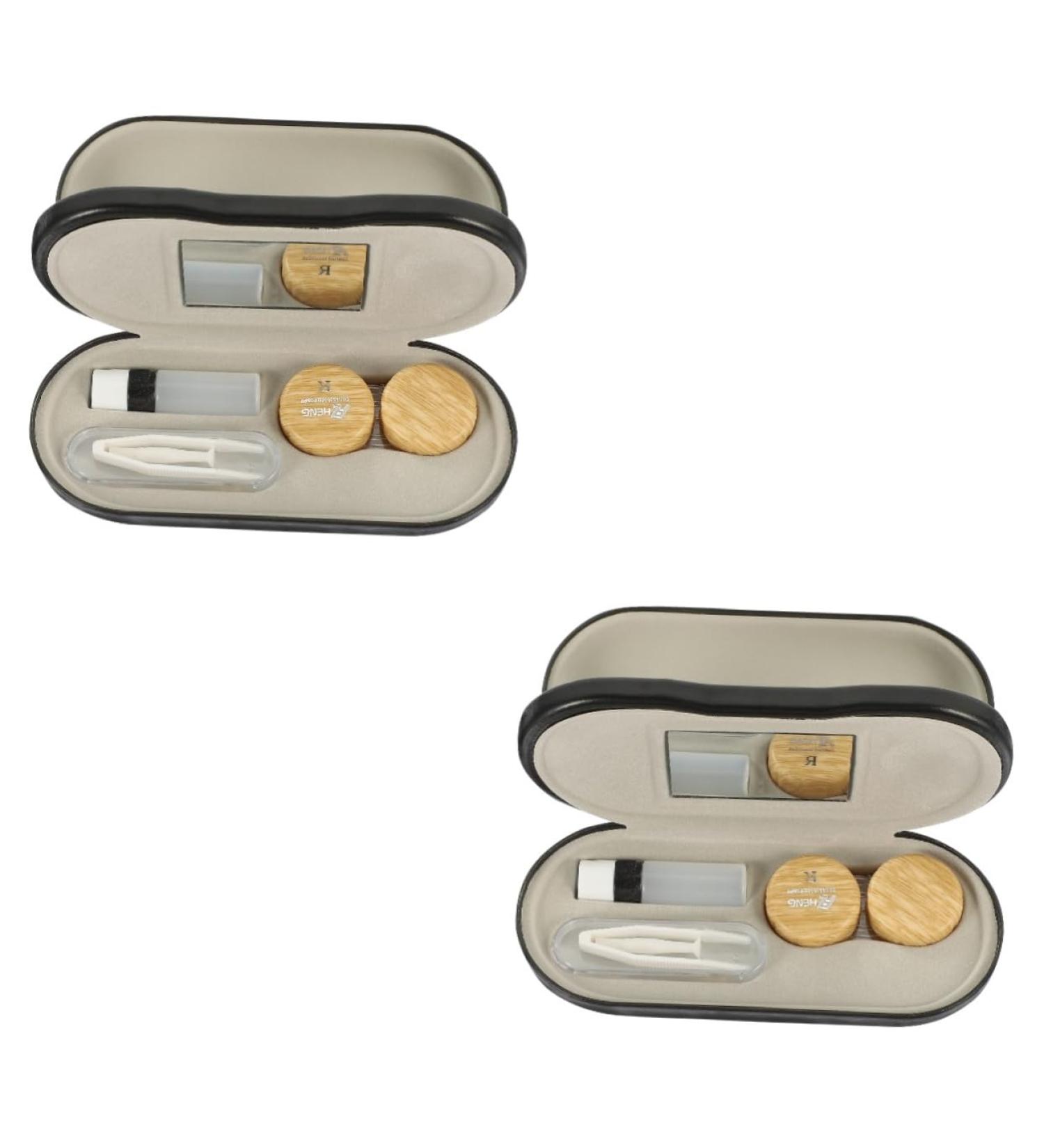 Shop Healvian 2-in-1 Glasses Case & Contact Lens Container Set - Perfect Travel Storage for Glasses & Sunglasses | 15.8x7.4cm | International Shipping Available - Buy Online on GoSupps.com