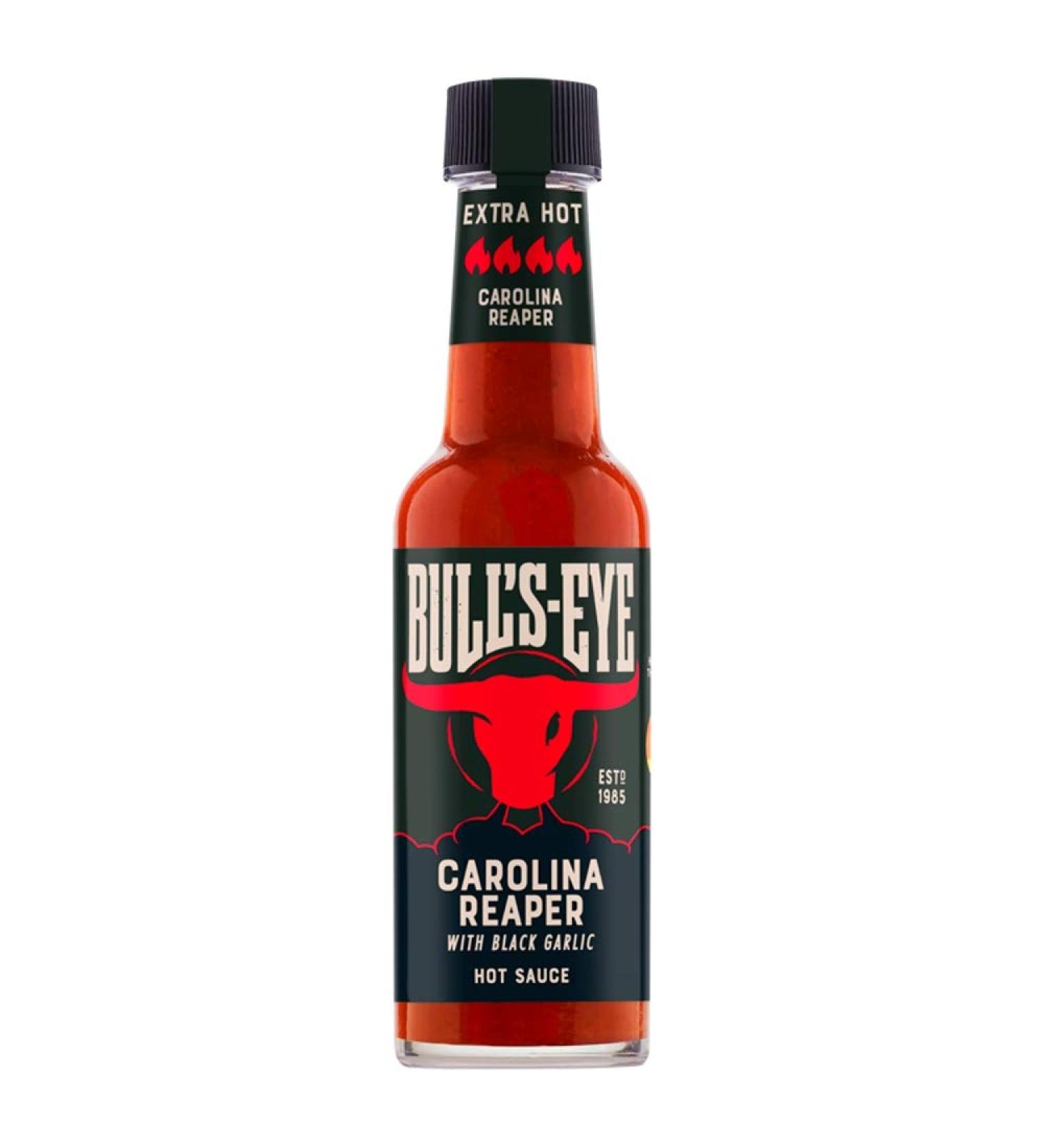 Bull's-Eye Carolina Reaper Extra Hot Sauce 135g - Intensely Spicy Carolina Reaper - 150ml (Pack of 1) - Buy Online on GoSupps.com