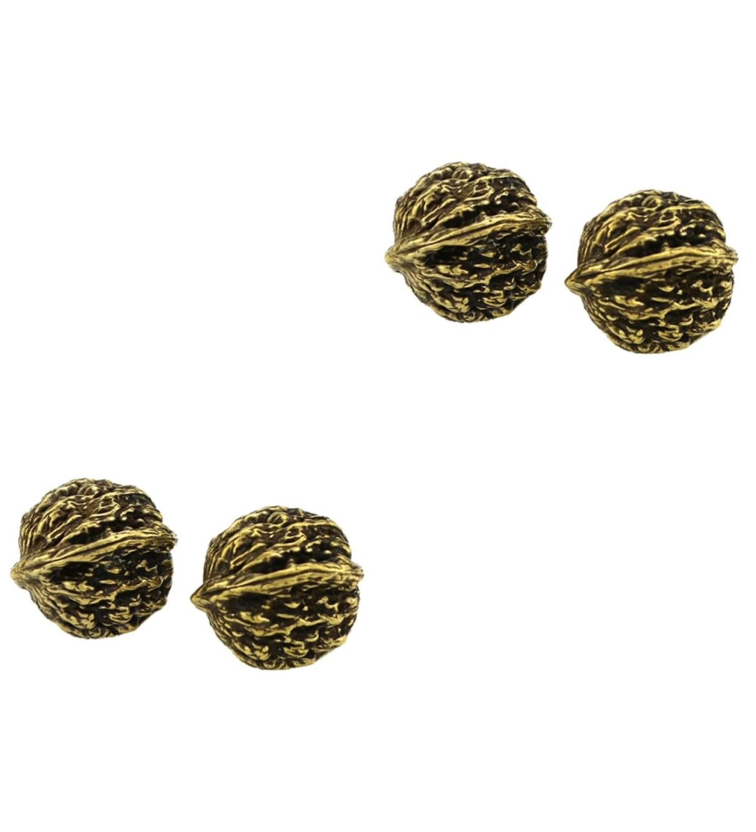 Partykindom Copper Walnut Body Massage Device - 2 Pairs Decorative Foot Ornaments & Accessories | 3.5cm x 2pcs Golden - Buy Online on GoSupps.com