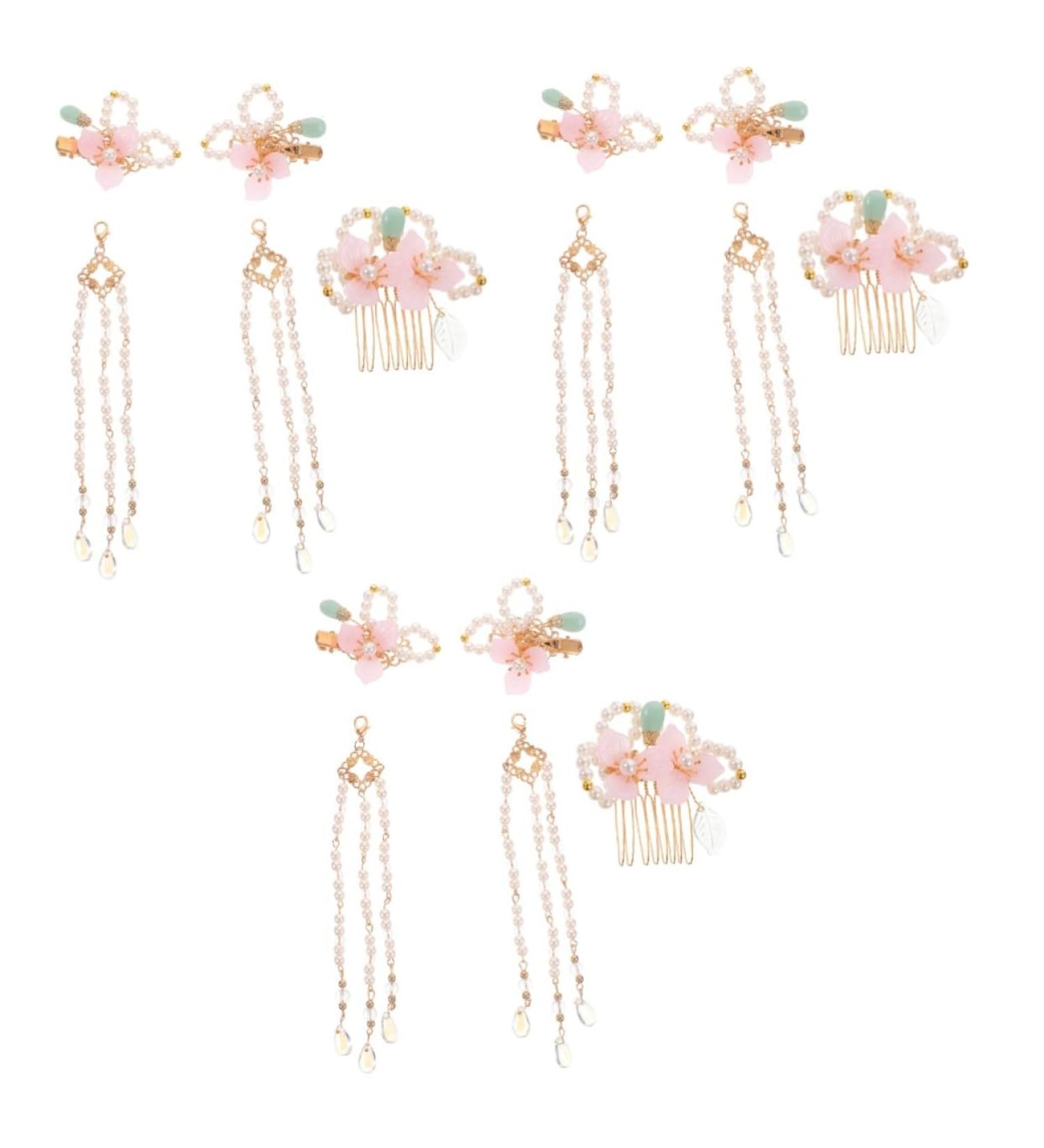FRCOLOR 3 Sets comb kimono flower hair clip flower hair barrettes traditional hair accessories cheongsam hair accessories flower barrettes qipao hair clip hair clips pearl Hanfu hairpin - Buy Online on GoSupps.com