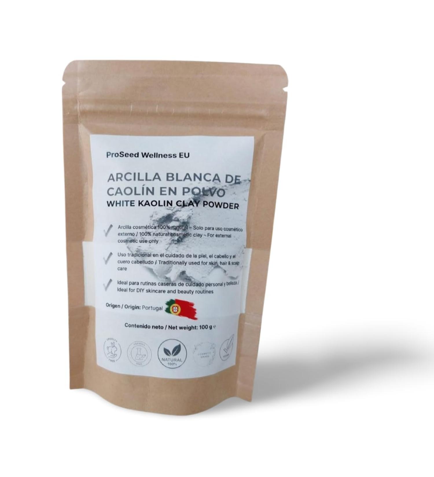 KAPTAN LDA White clay earth 100 natural from Portugal cosmetic powder for facial masks skin care and natural beauty 100 g - Buy Online on GoSupps.com