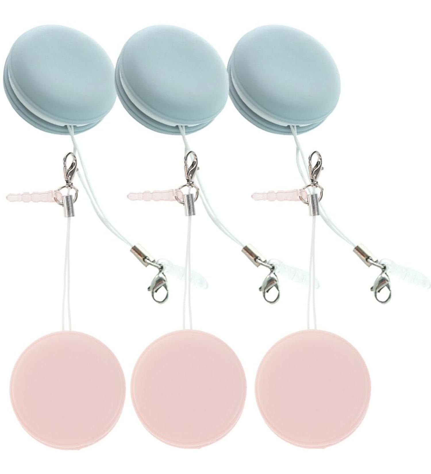 GLEAVI Microfiber Cleaning Cloth Pouch - 6pcs Mini Phone Screen Wipers in Macaron Shape - Portable Lens & Screen Cleaner Keychain for Glasses (Pink Blue) - International Shipping Available - Buy Online on GoSupps.com