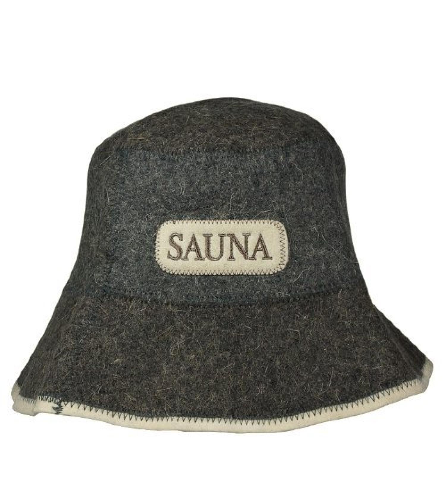 Sauna hat with *SAUNA* embroidery made of felt felt cap sauna hat 100% felt