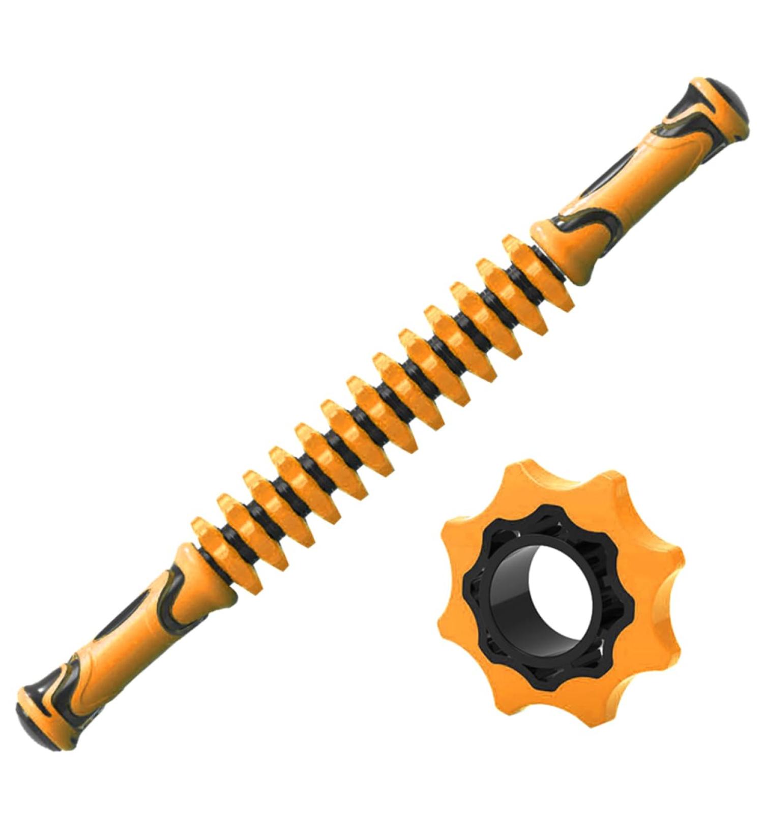 Lurrose Wheel Stick Yoga Massage Roller - Relaxation Bar & Muscle Relief - 45x5CM Orange - International Shipping Available - Buy Online on GoSupps.com