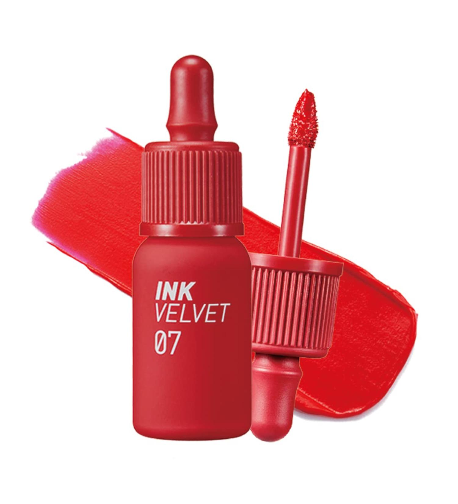 Peripera Ink the Velvet Lip Tint - High Pigment Color, Longwear, Weightless | 007 GIRLISH RED 0.14 fl oz - Buy Online on GoSupps.com