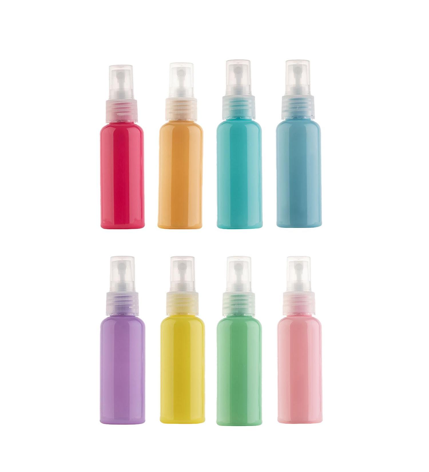 8 Multi-Colored Refillable Spray Bottles | 50ml Fine Mist for Essential Oils Travel Cleaning Aromatherapy & Makeup - Buy Online on GoSupps.com