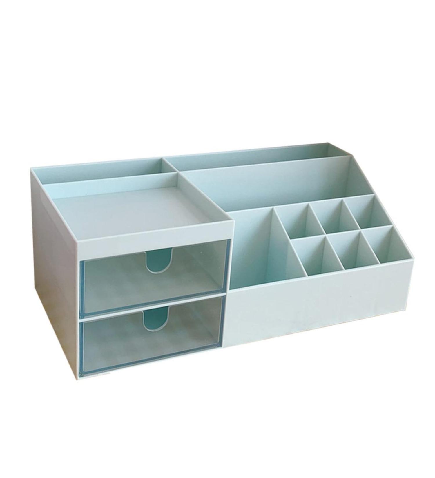 TEHAUX 1pc Box Cosmetic Storage Box Decor Classify Case Cosmetics Organizer Grid Dresser Box Miss 24.5x12cm Blue - Buy Online on GoSupps.com