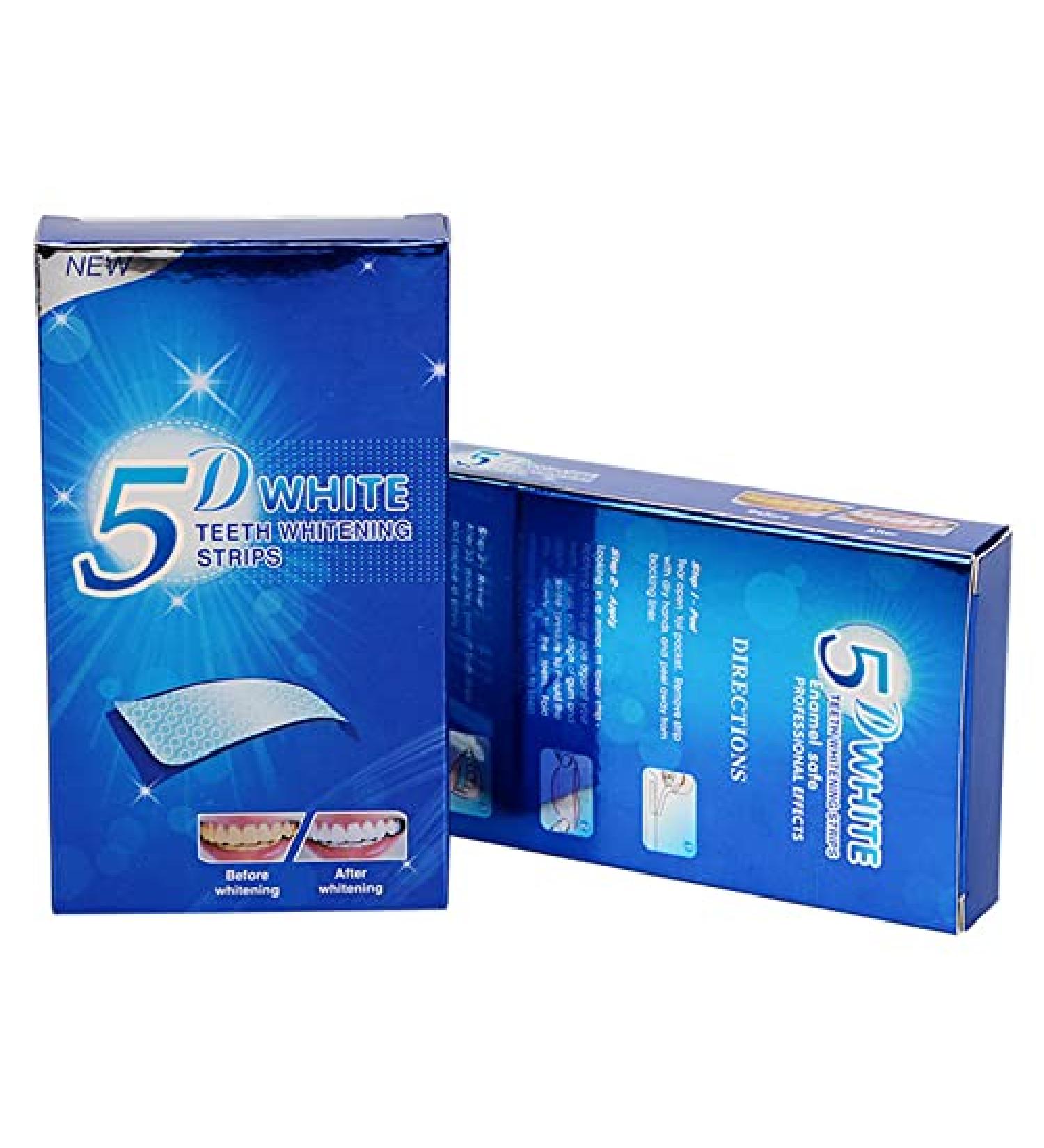 5D Gel Teeth Whitening Strips White Tooth Dental Kit Oral Hygiene Care Strip for False Teeth Veneers Dentist Seks Whiten Gel 7 Bags of 14 Tablets - Buy Online on GoSupps.com