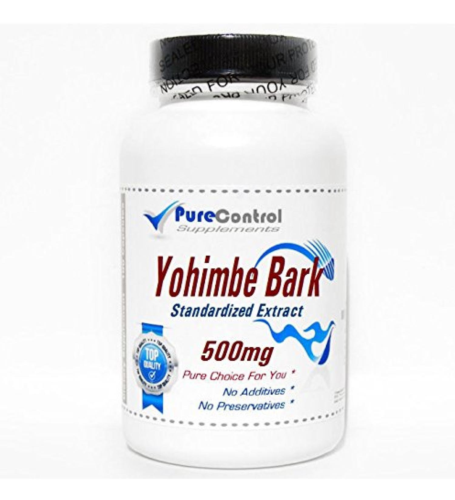 Yohimbe Bark Standardized Extract 500mg // 100 Capsules // Pure // by PureControl Supplements