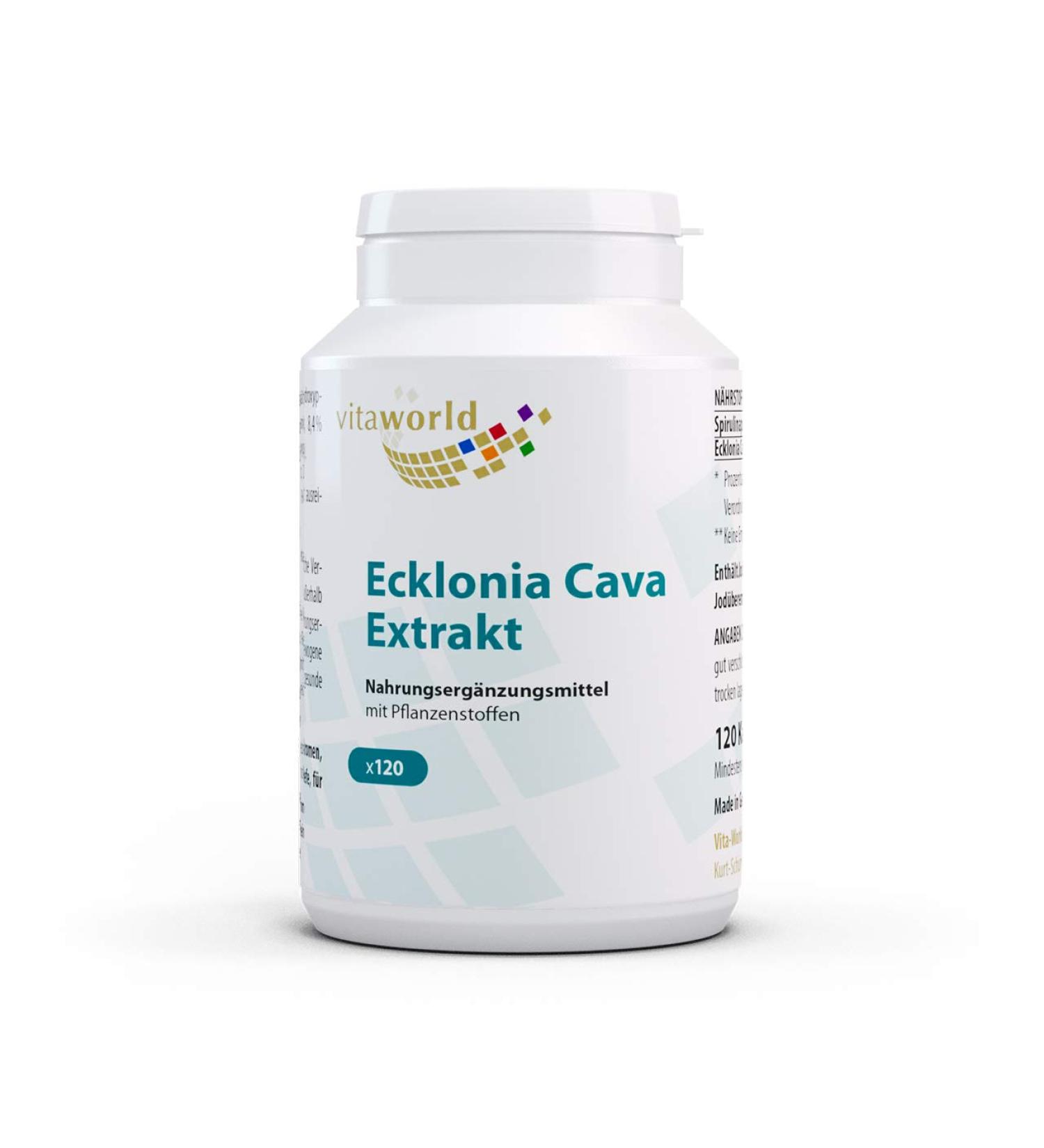 Vita World Pack of 3 Ecklonia Cava extract 3 x 120 Capsules Made in Germany