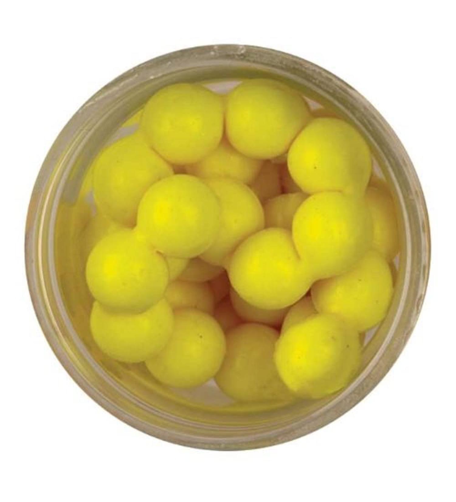 Berkley PowerBait Power Eggs Floating Magnum , Fluorescent Yellow - Garlic Scent, .5 oz Small Jar