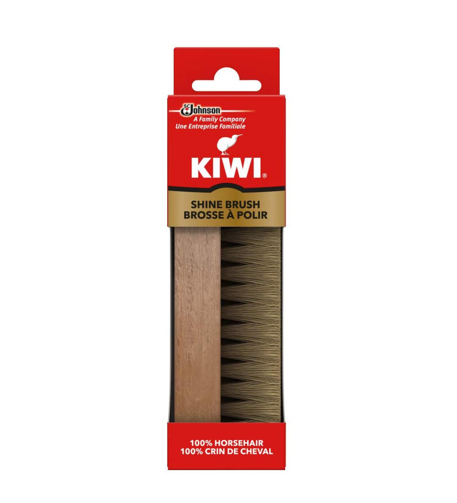 Kiwi Shine Horsehair Brush - Premium Quality for Gentle Shoe Care - Buy Online on GoSupps.com