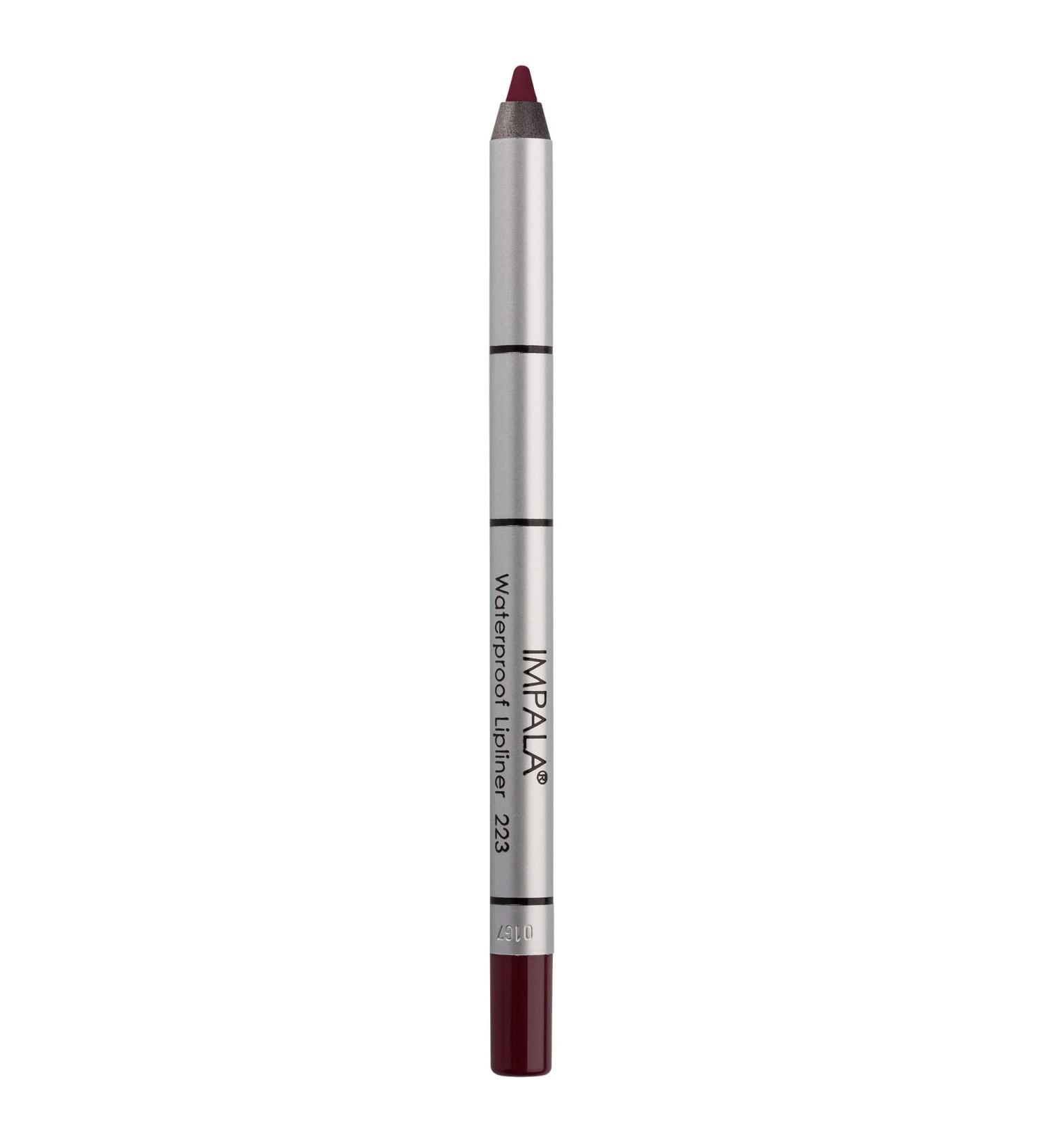 IMPALA | Creamy Waterproof Lip Pencil Plum Color 223 | Permanent Lip Liner | Waterproof Lip Pencil | Long-lasting Lip Liner | Volumizing Effect 223 Plum - Buy Online on GoSupps.com